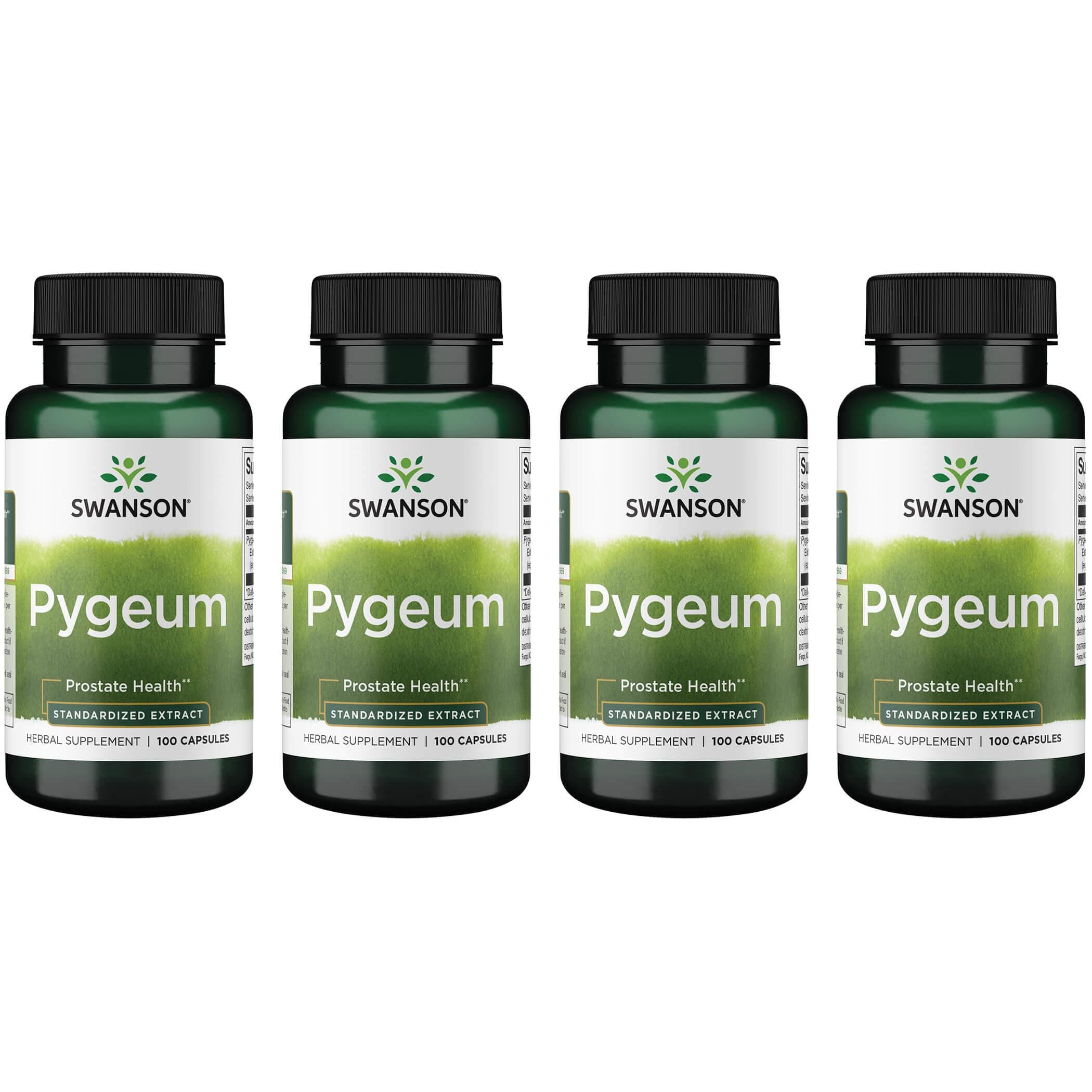 Swanson Premium Pygeum 4 Pack Vitamin 125 mg 100 Caps Prostate Health