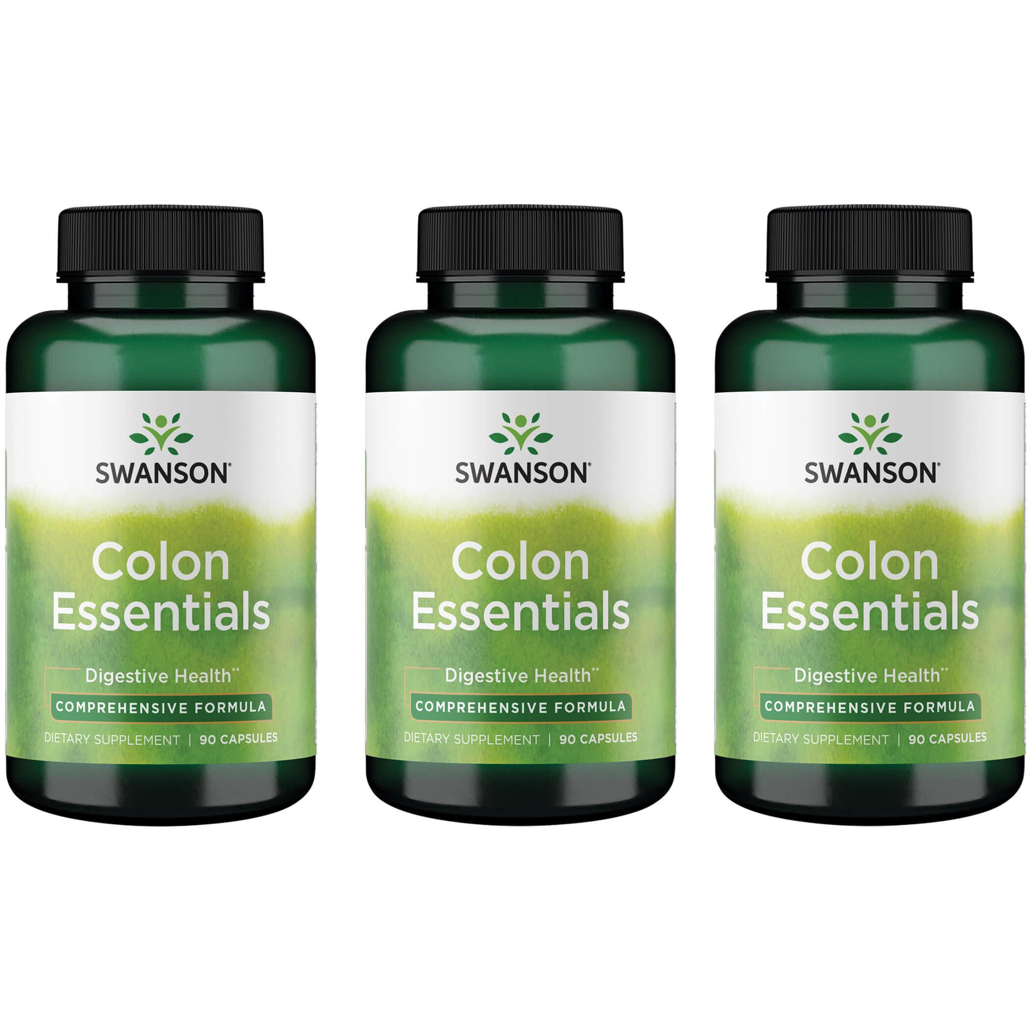 Swanson Condition Specific Formulas Colon Essentials 3 Pack Vitamin 90 Caps