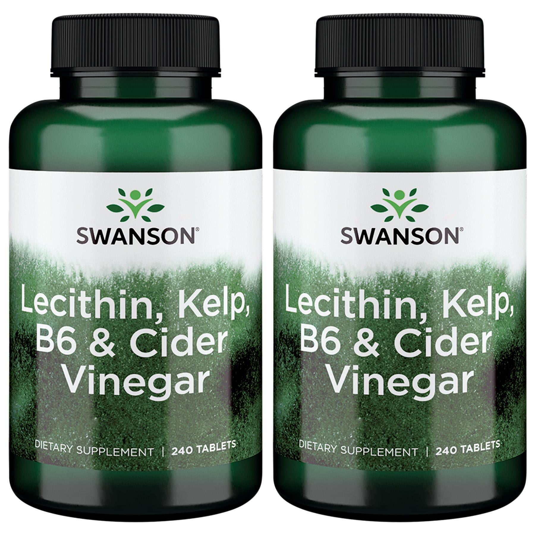 Swanson Best Weight-Control Formulas Lecithin, Kelp, B6, & Cider Vinegar 2 Pack Vitamin 240 Tabs Weight Control Weight Management