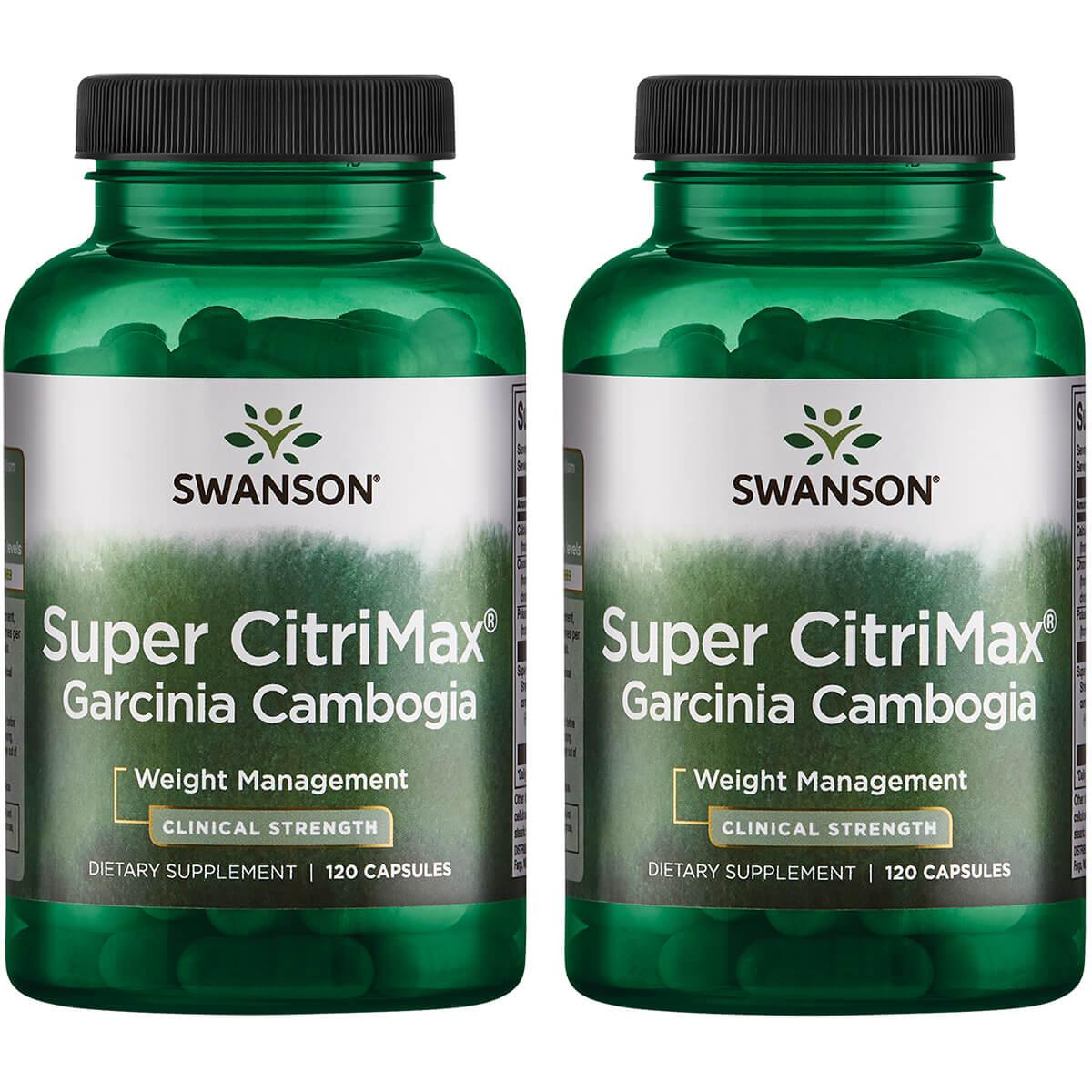 Swanson Best Weight-Control Formulas Super Citrimax Garcinia Cambogia 2 Pack Vitamin 120 Caps Weight Control Weight Management