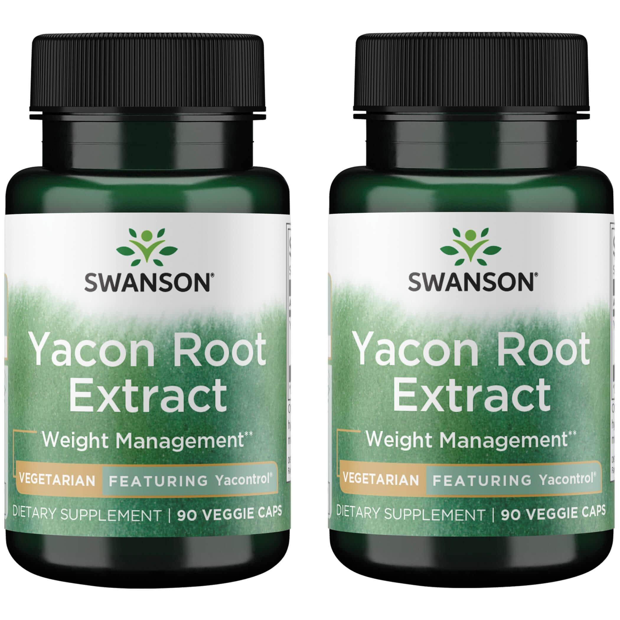 Swanson Best Weight-Control Formulas Yacon Root Extract - Featuring Yacontrol 2 Pack Vitamin 100 mg 90 Veg Caps Weight Control Weight Management
