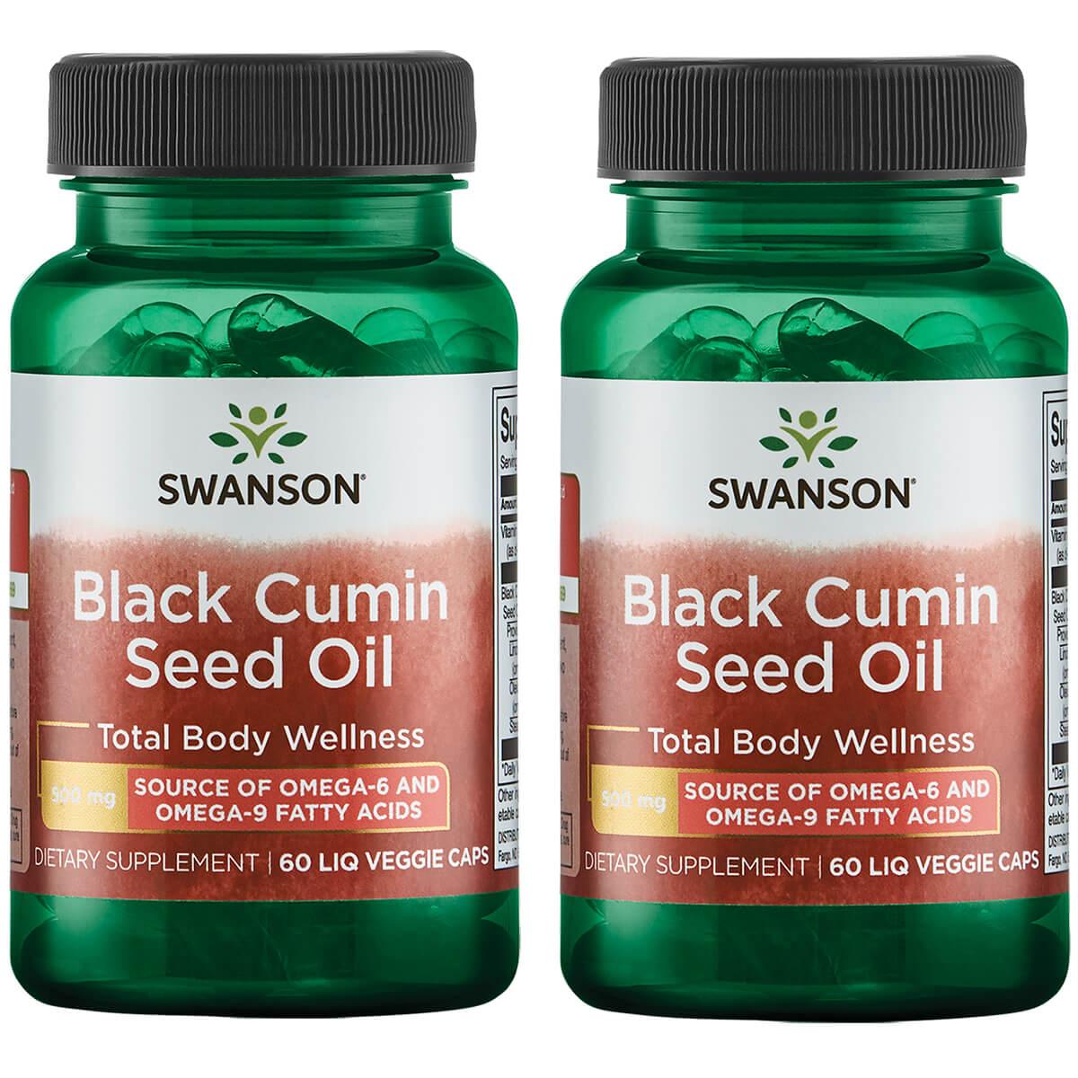 Swanson EFAs Black Cumin Seed Oil 2 Pack Supplement Vitamin 500 mg 60 Liquid Vegcap