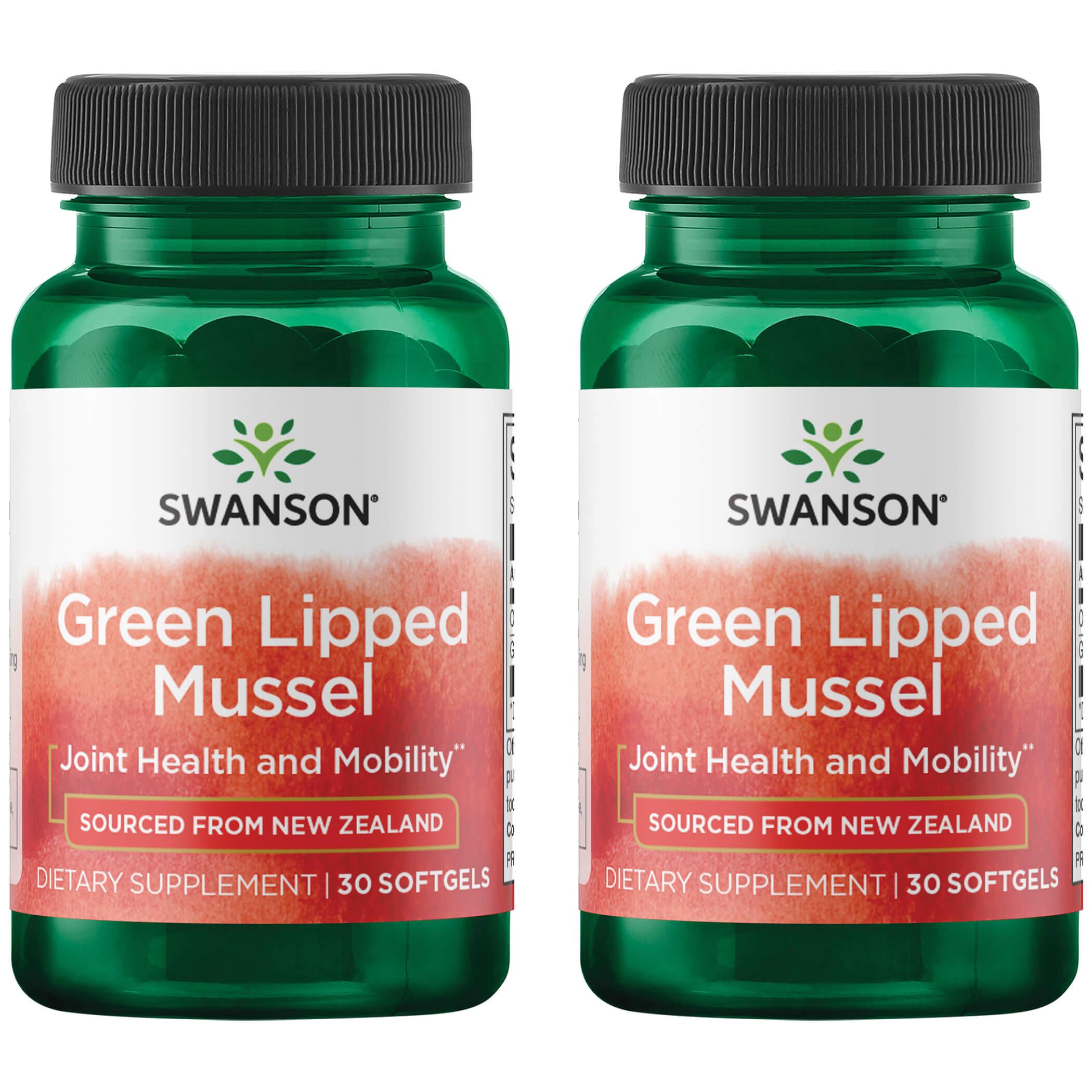 Swanson EFAs Green Lipped Mussel 2 Pack Vitamin 30 Soft Gels