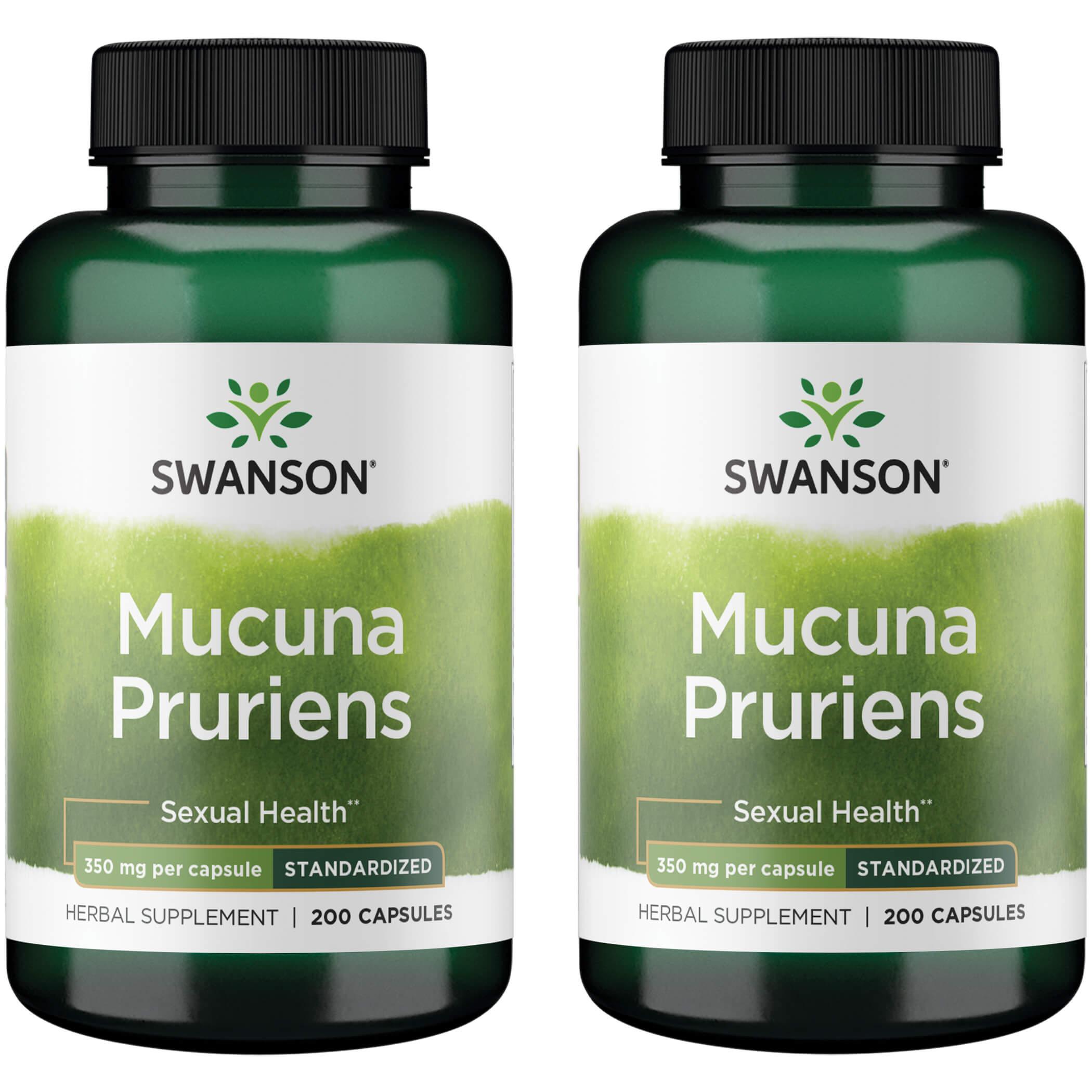 Swanson Superior Herbs Mucuna Pruriens - Standardized 2 Pack Vitamin 350 mg 200 Caps