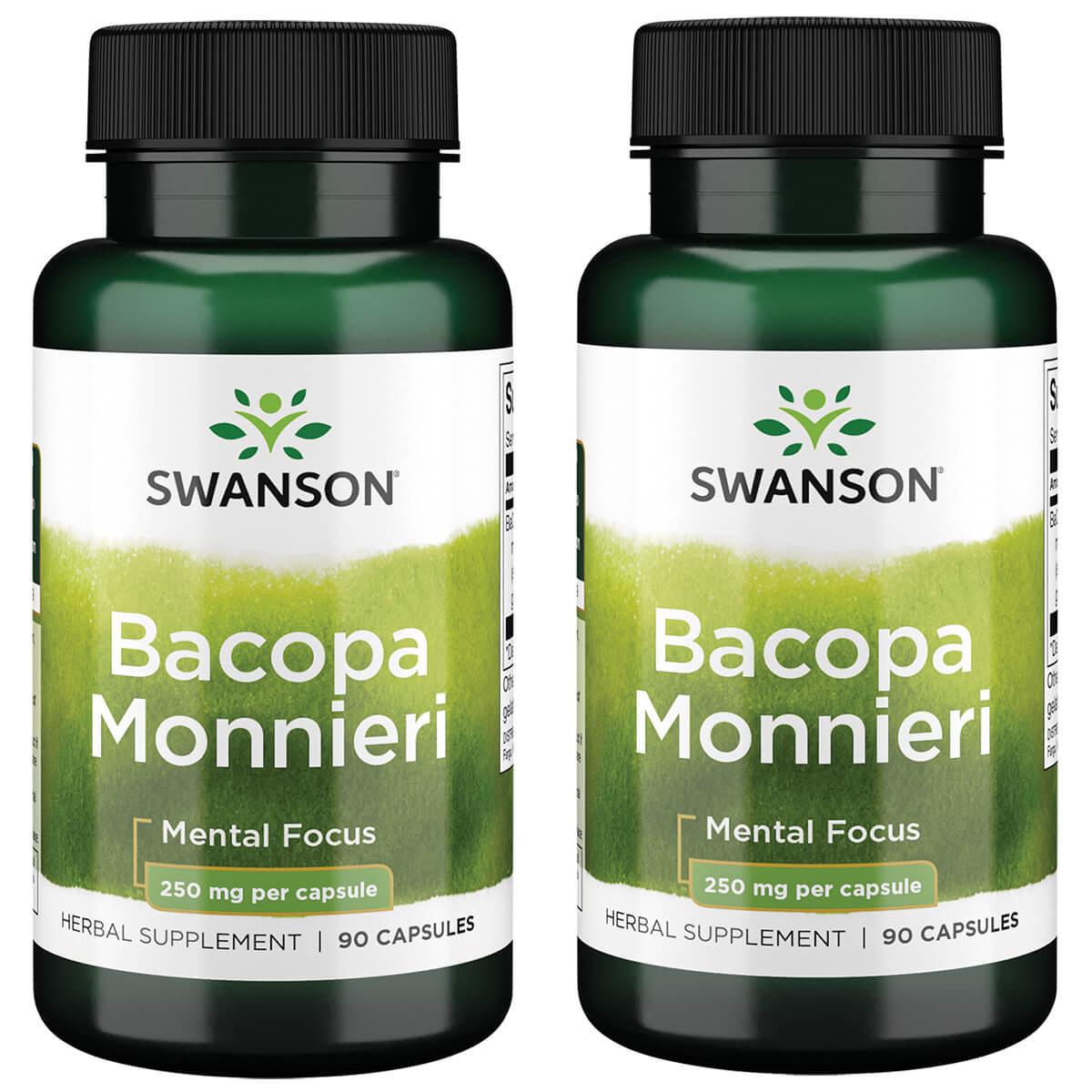 Swanson Superior Herbs Bacopa Monnieri 2 Pack Vitamin 250 mg 90 Caps
