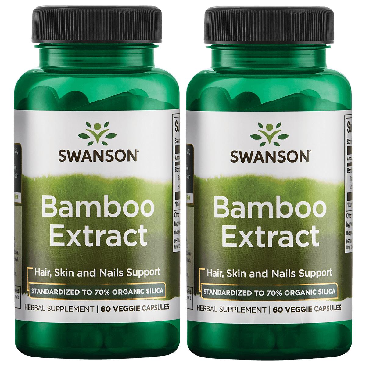 Swanson Superior Herbs Bamboo Extract 2 Pack Vitamin 300 mg 60 Veg Caps