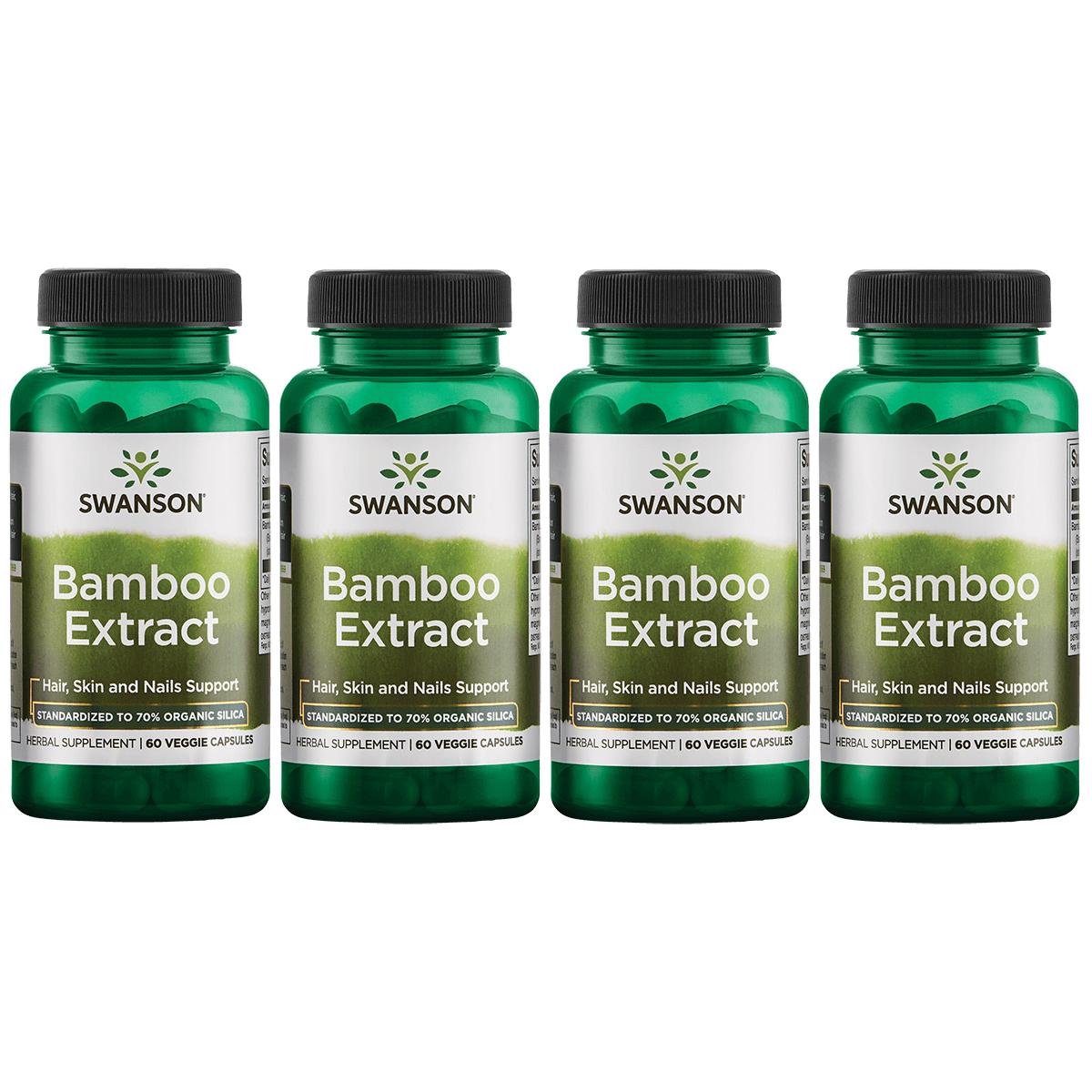 Swanson Superior Herbs Bamboo Extract 4 Pack Vitamin 300 mg 60 Veg Caps