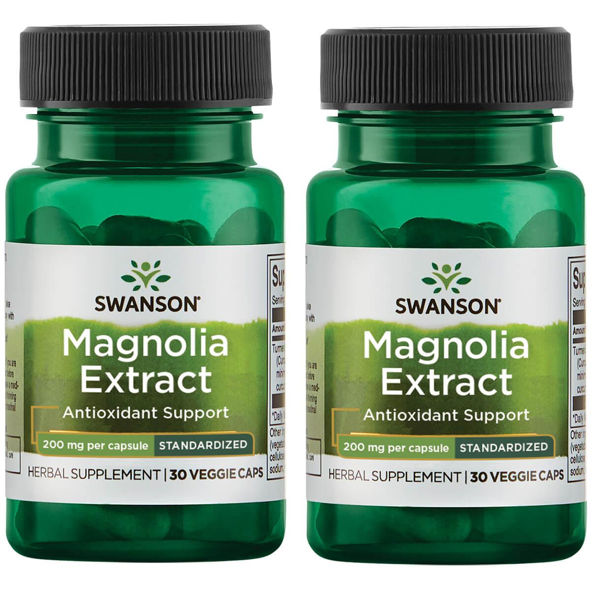 Swanson Superior Herbs Magnolia Extract - Standardized 2 Pack Vitamin 200 mg 30 Veg Caps