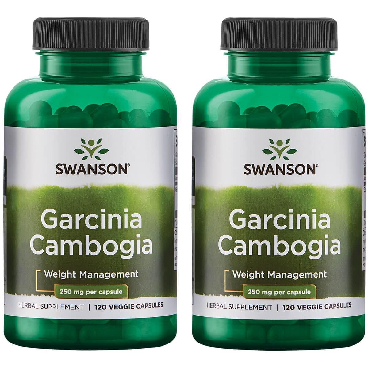 Swanson Superior Herbs Garcinia Cambogia 2 Pack Vitamin 250 mg 120 Veg Caps Weight Management