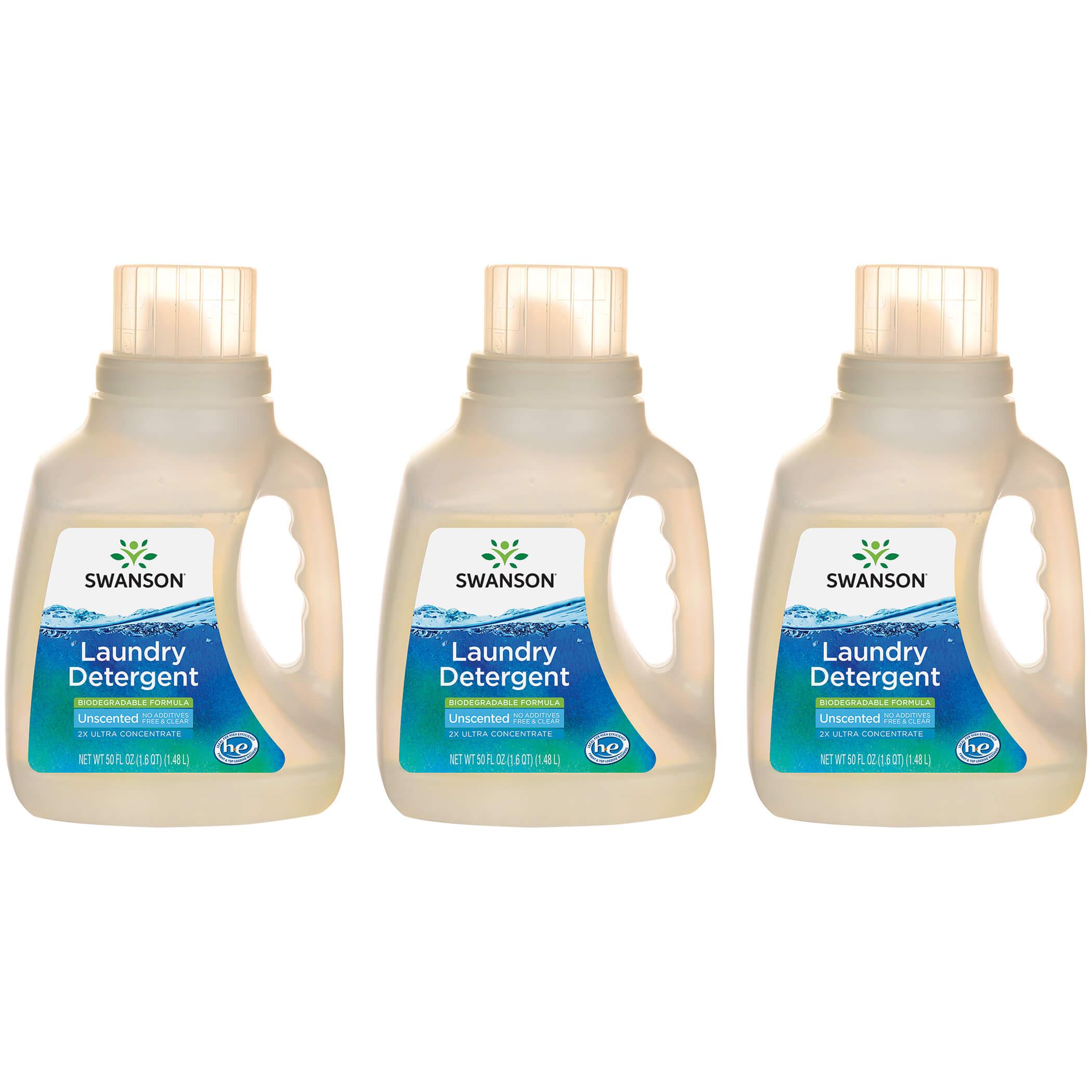 Swanson Healthy Home Laundry Detergent - Eco-Friendly Unscented 3 Pack 50 fl oz Liquid
