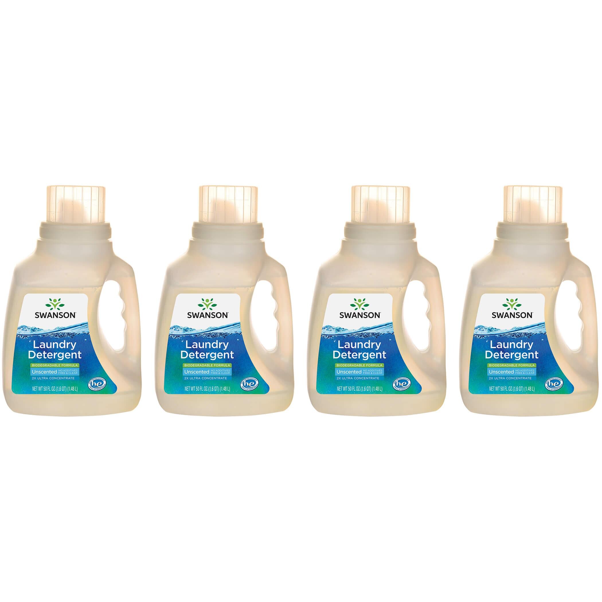 Swanson Healthy Home Laundry Detergent - Eco-Friendly Unscented 4 Pack 50 fl oz Liquid