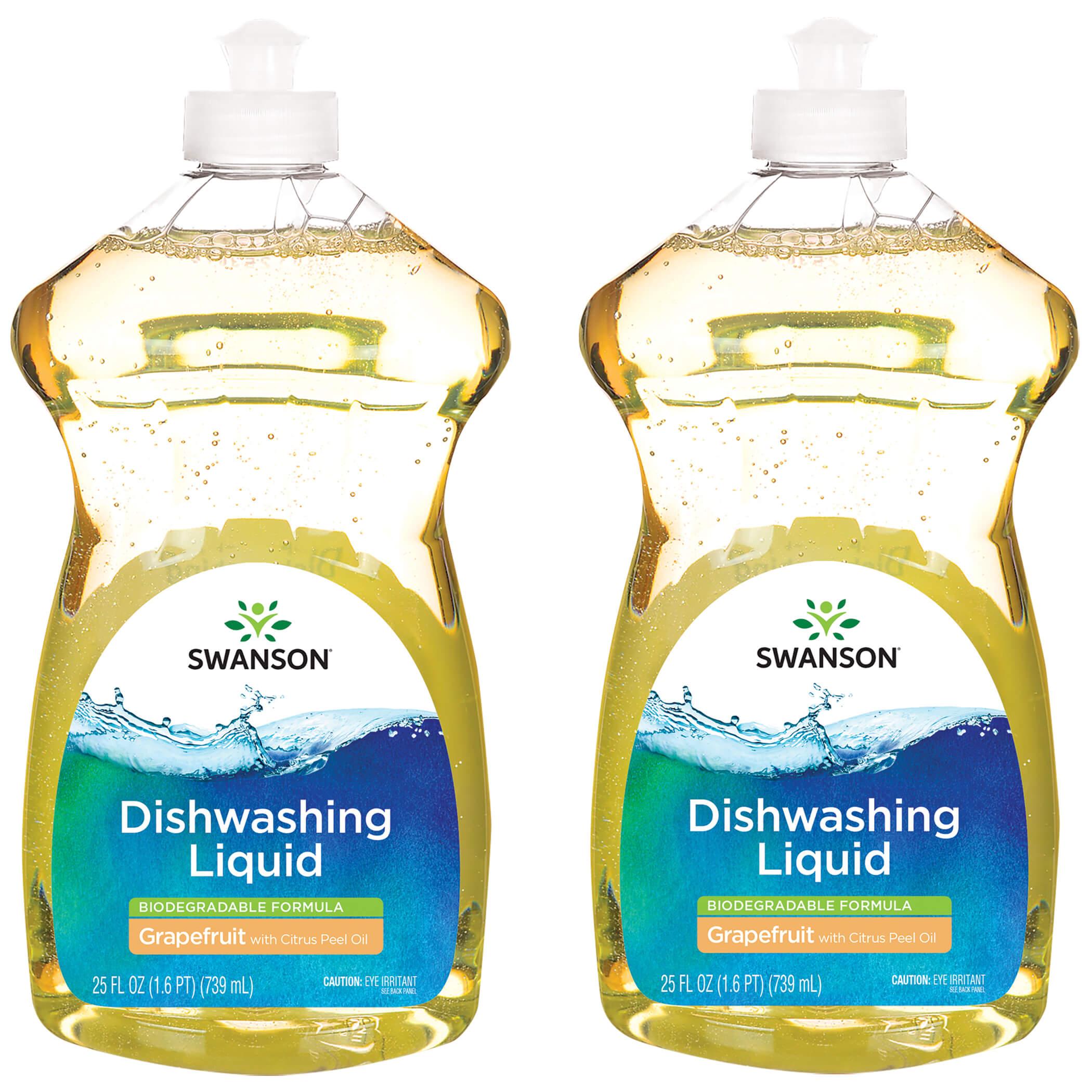 Swanson Healthy Home Dishwashing Liquid - Biodegradable Formula Grapefruit 2 Pack 25 fl oz Liquid