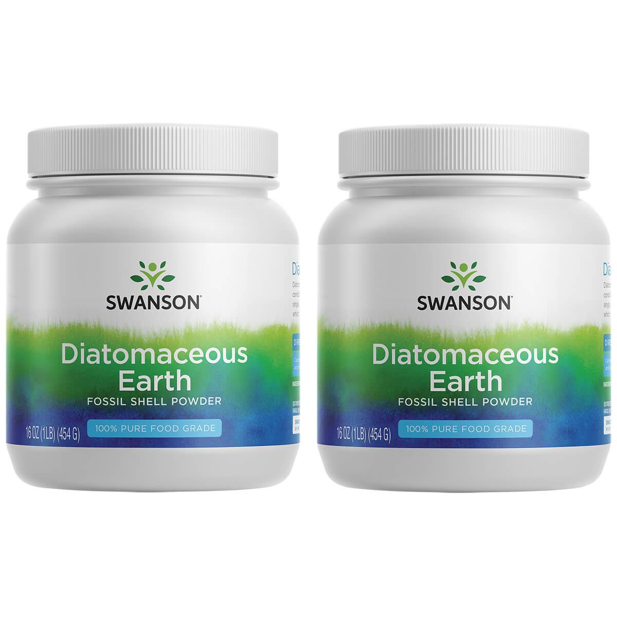 Swanson Healthy Home Diatomaceous Earth Fossil Shell Powder - 100% Pure Food Grade 2 Pack 16 oz Powder