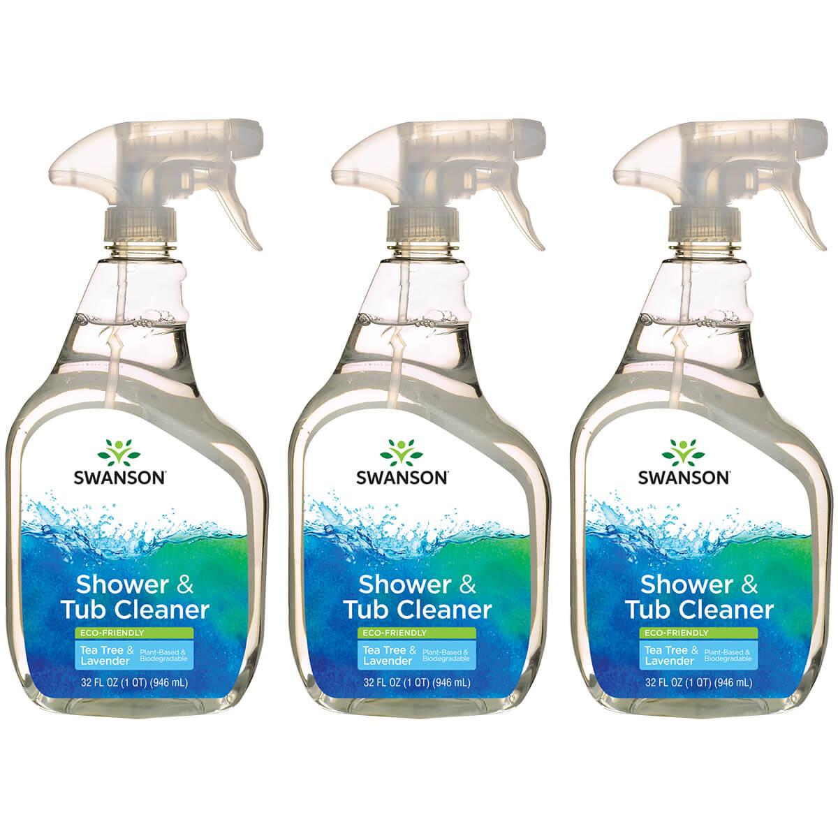 Swanson Healthy Home Shower & Tub Cleaner - Eco-Friendly Tea Tree Lavender 3 Pack 32 fl oz Liquid