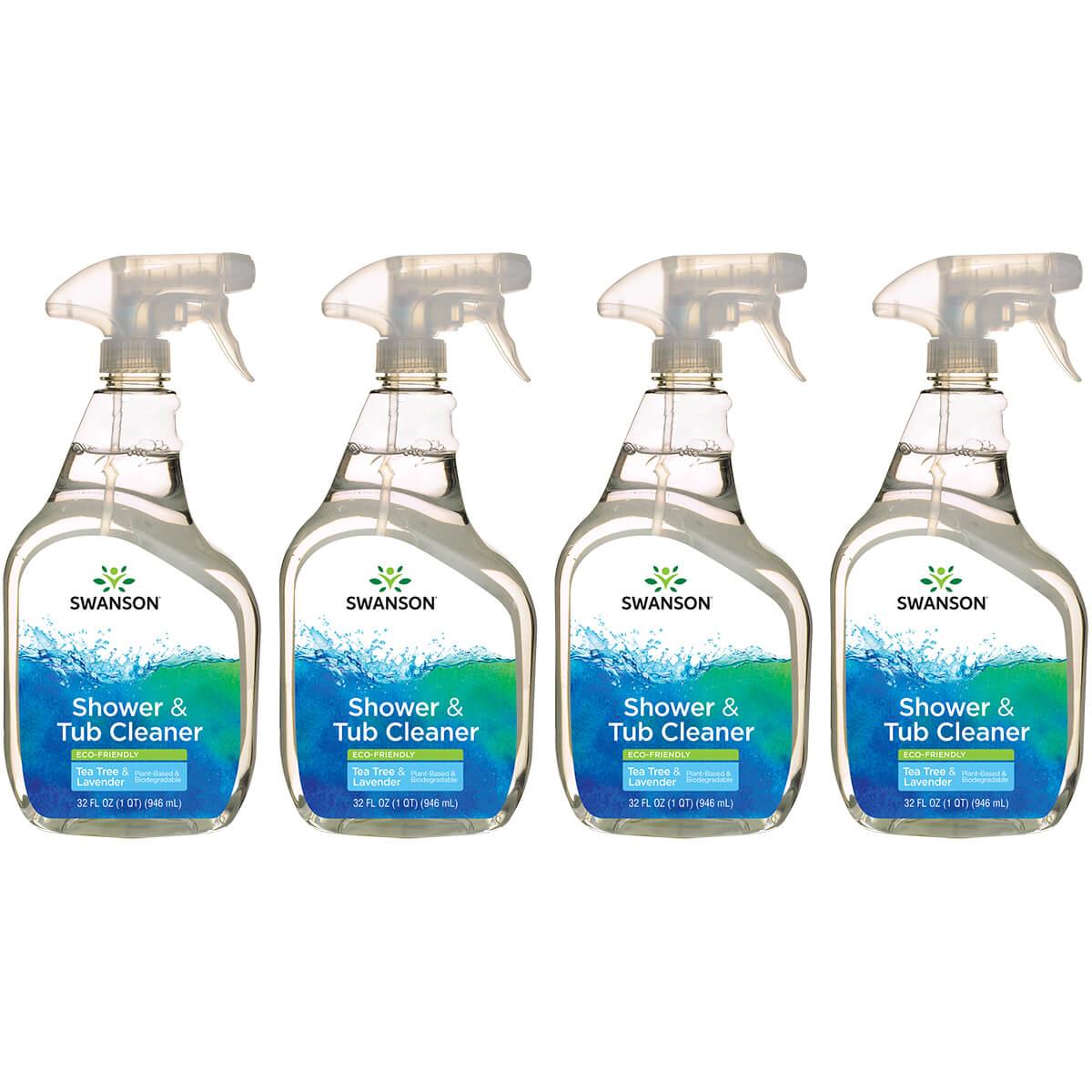 Swanson Healthy Home Shower & Tub Cleaner - Eco-Friendly Tea Tree Lavender 4 Pack 32 fl oz Liquid
