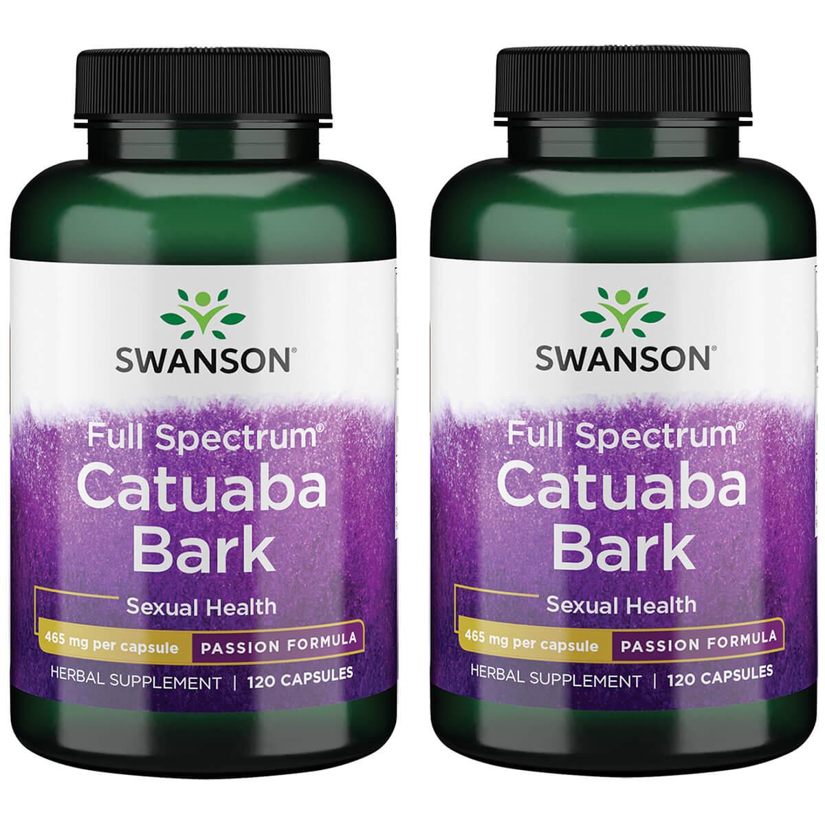 Swanson Passion Full Spectrum Catuaba Bark 2 Pack Vitamin 465 mg 120 Caps