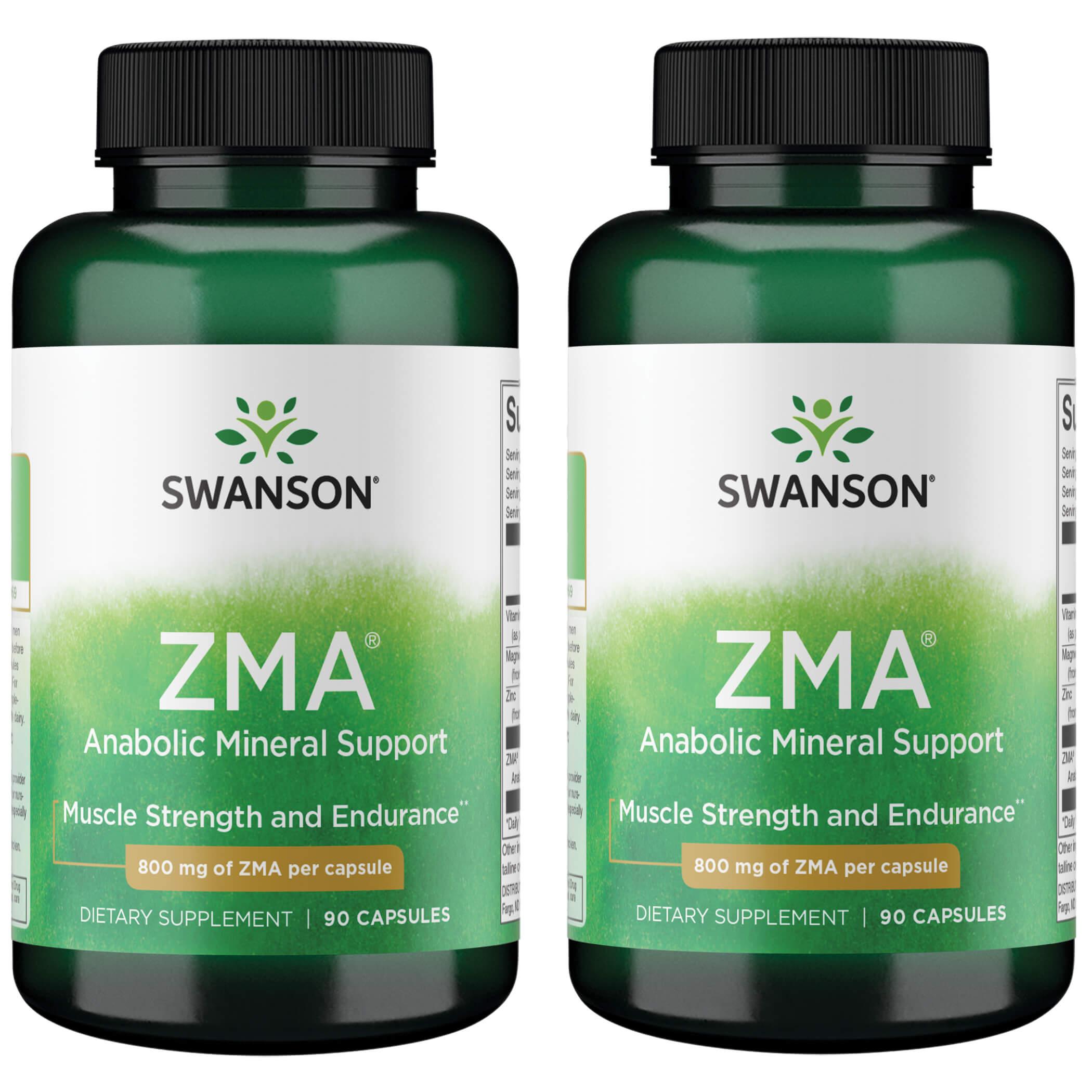 Swanson Ultra Zma Anabolic Mineral Support 2 Pack Vitamin 800 mg 90 Caps