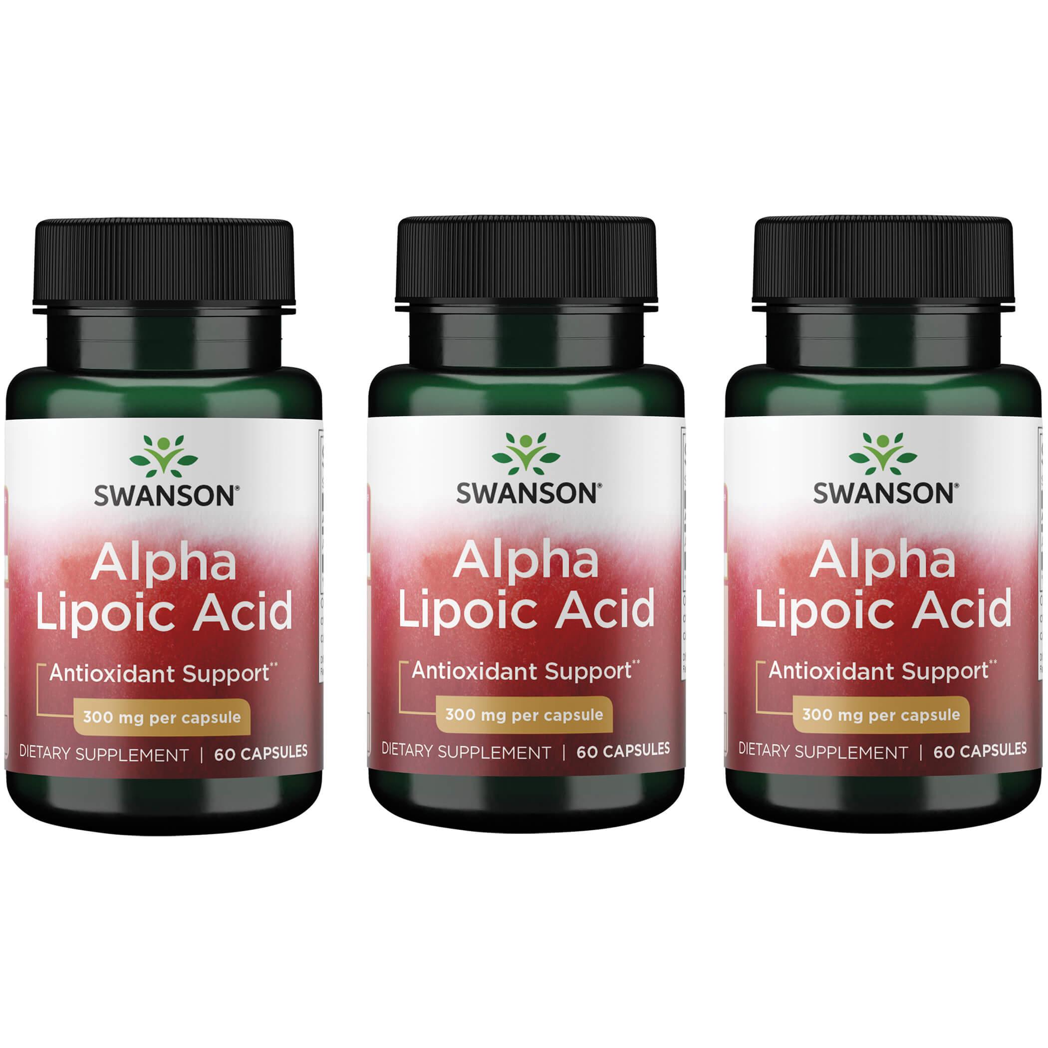 Swanson Ultra Alpha Lipoic Acid 3 Pack Supplement Vitamin 300 mg 60 Caps