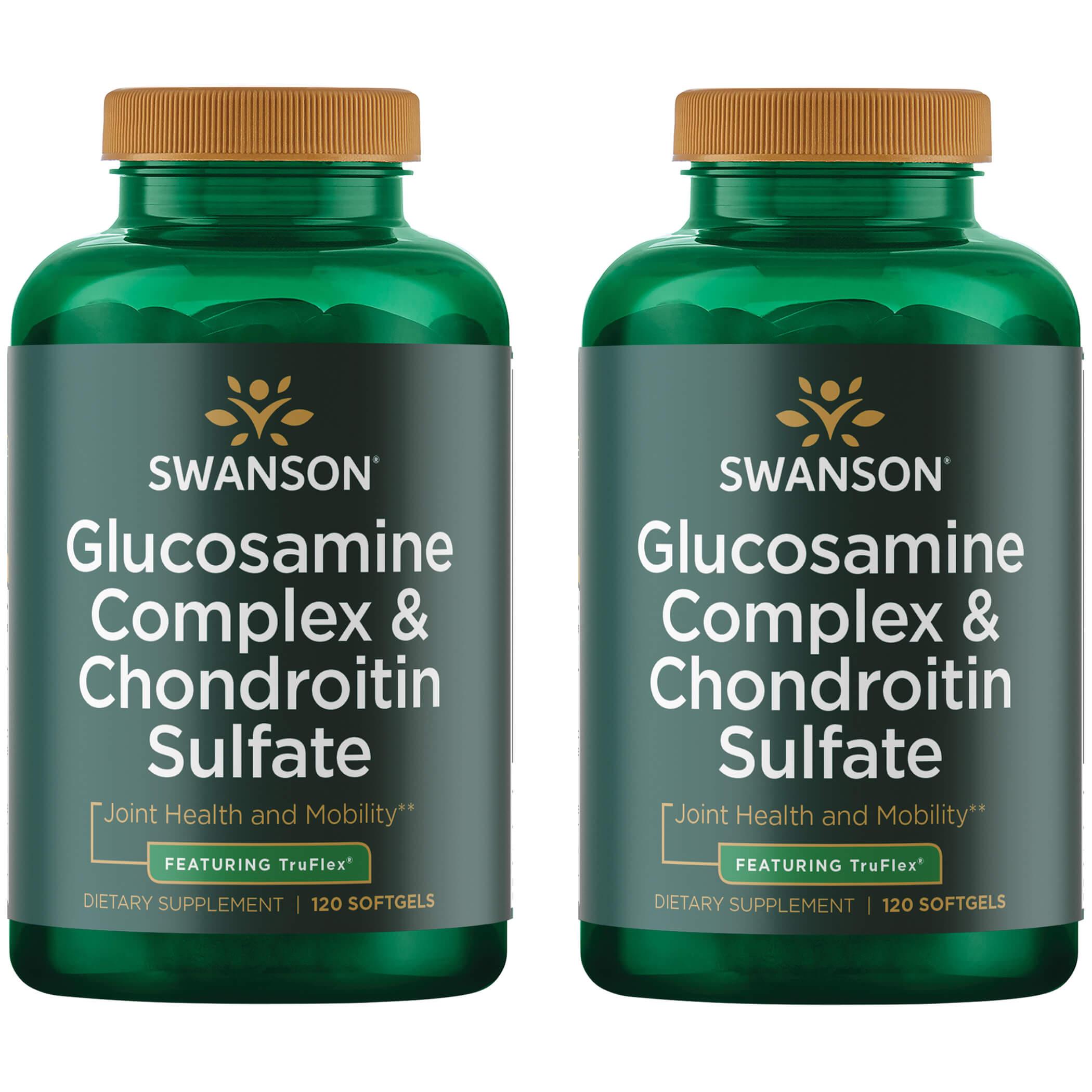 Swanson Ultra Glucosamine Complex & Chondroitin Sulfate - Featuring Truflex 2 Pack Supplement Vitamin 120 Soft Gels