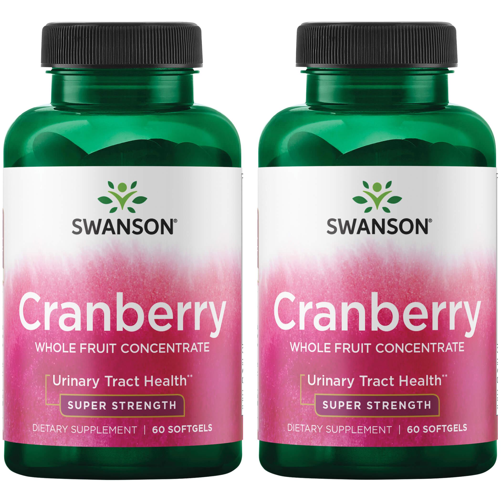 Swanson Ultra Cranberry Whole Fruit Concentrate - Super Strength 2 Pack Vitamin 420 mg 60 Soft Gels