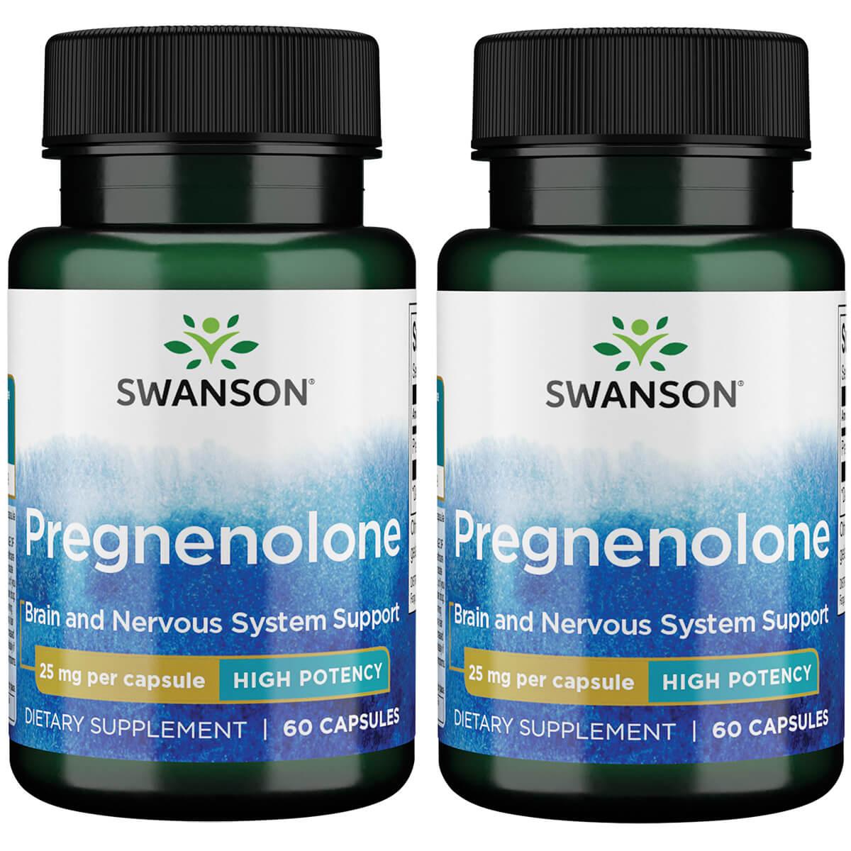 Swanson Ultra Pregnenolone - High Potency 2 Pack Supplement Vitamin 25 mg 60 Caps