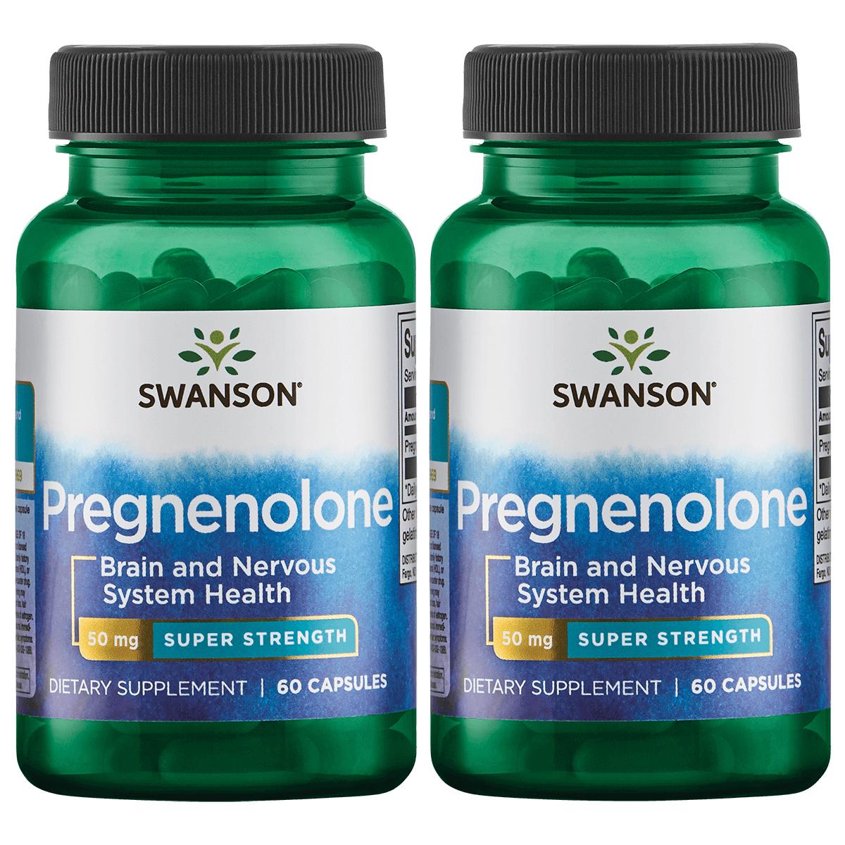 Swanson Ultra Pregnenolone - Super Strength 2 Pack Supplement Vitamin 50 mg 60 Caps
