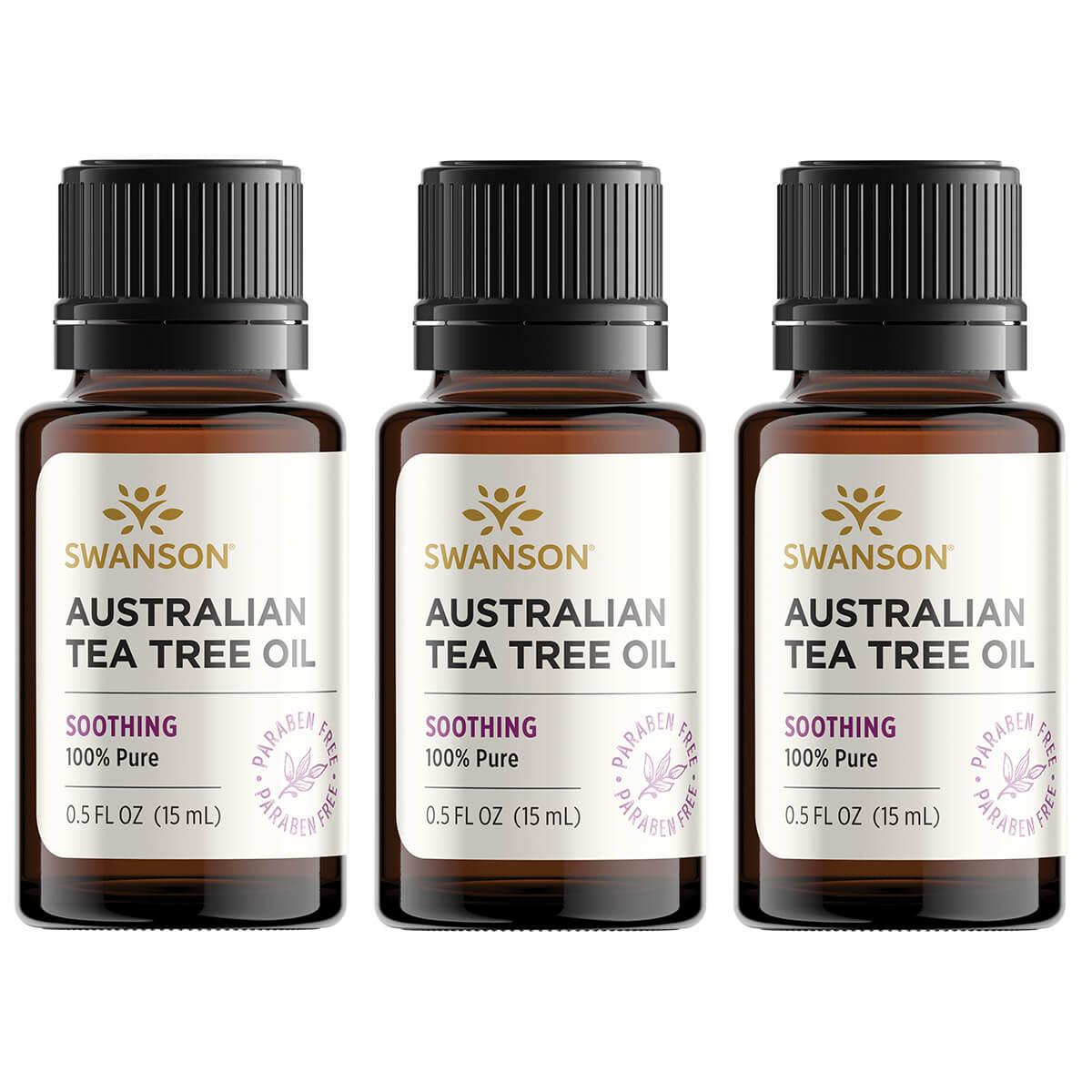 Swanson Ultra Australian Tea Tree Oil 3 Pack 0.5 fl oz Liquid