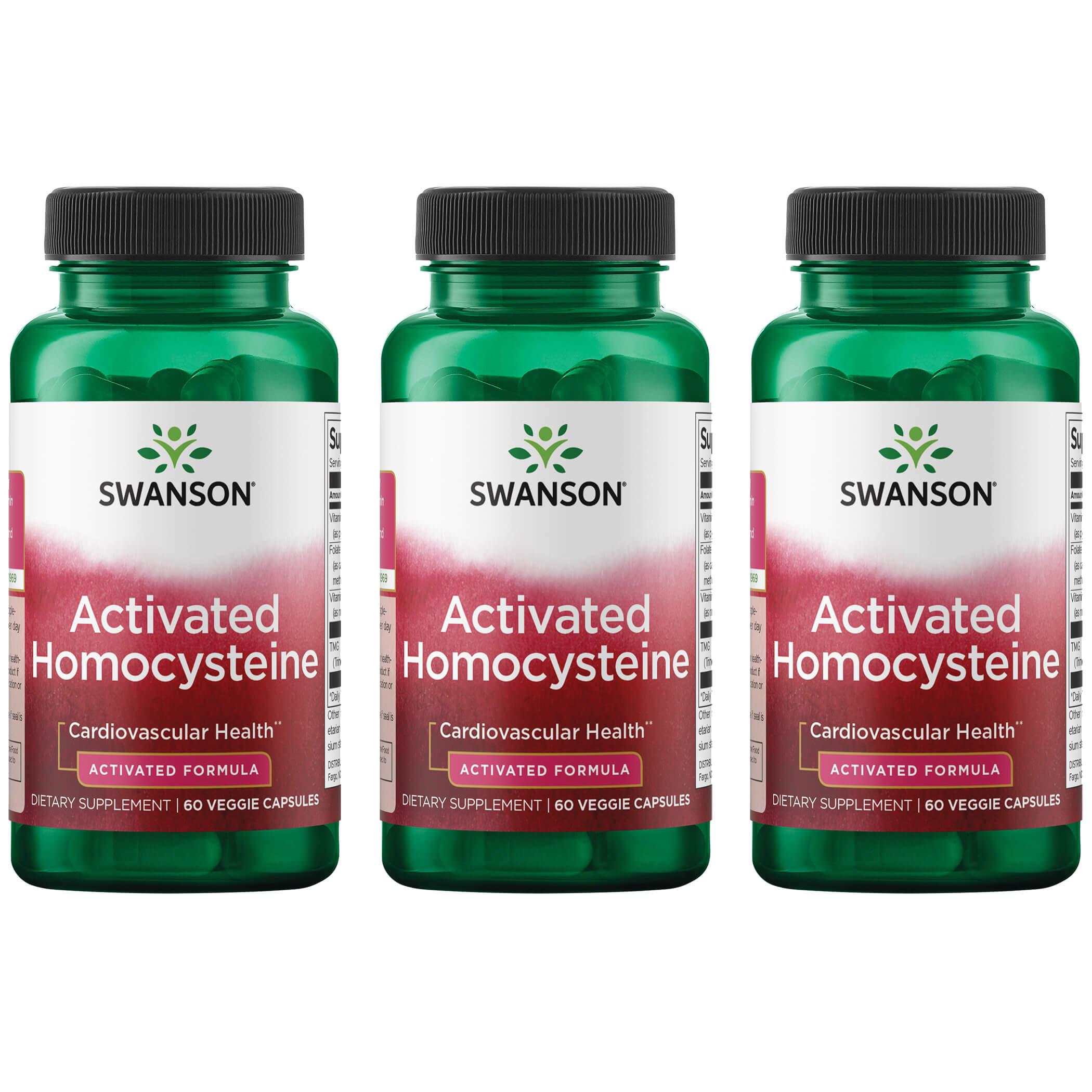 Swanson Ultra Activated Homocysteine 3 Pack Vitamin 60 Veg Caps
