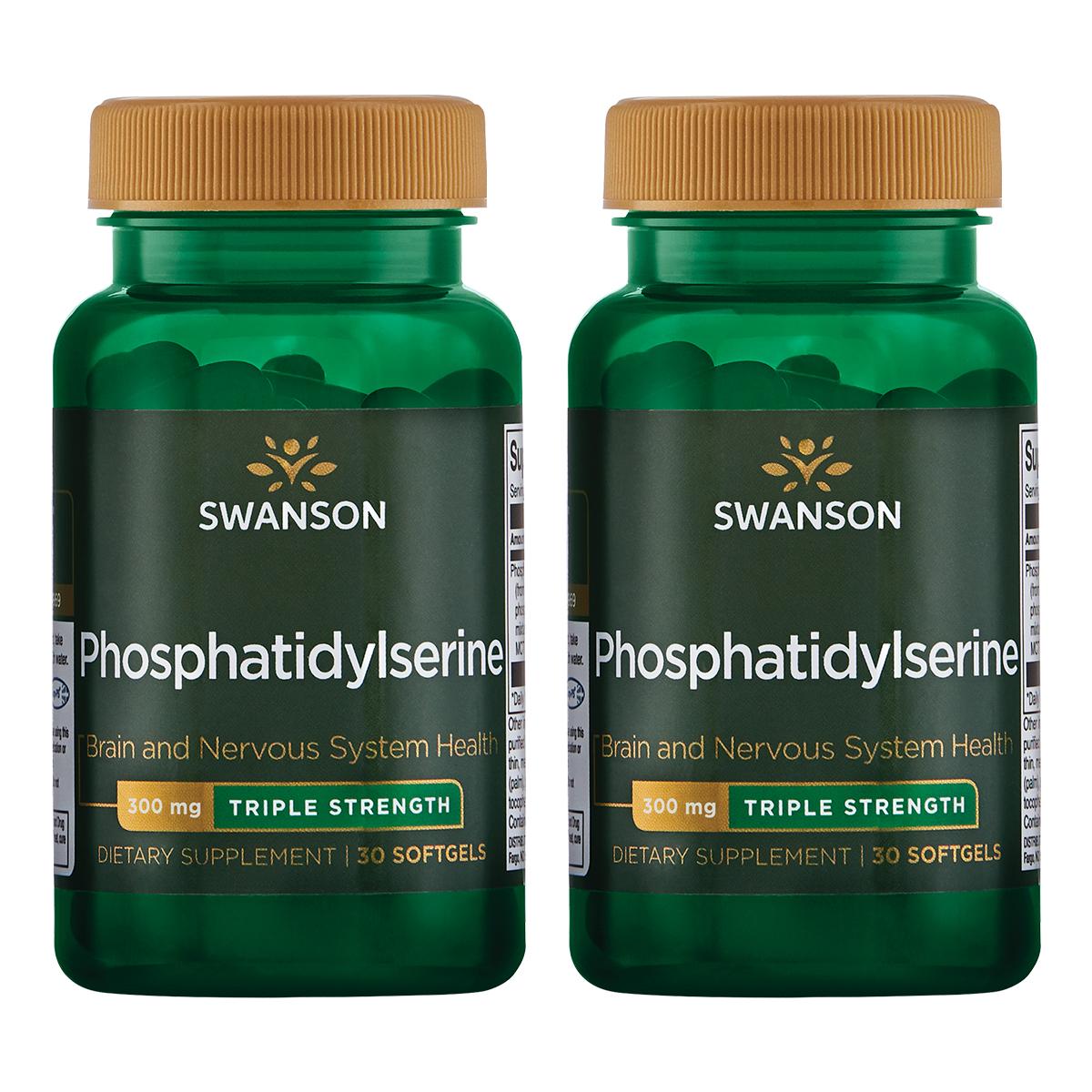 Swanson Ultra Phosphatidylserine - Triple Strength 2 Pack Supplement Vitamin 300 mg 30 Soft Gels