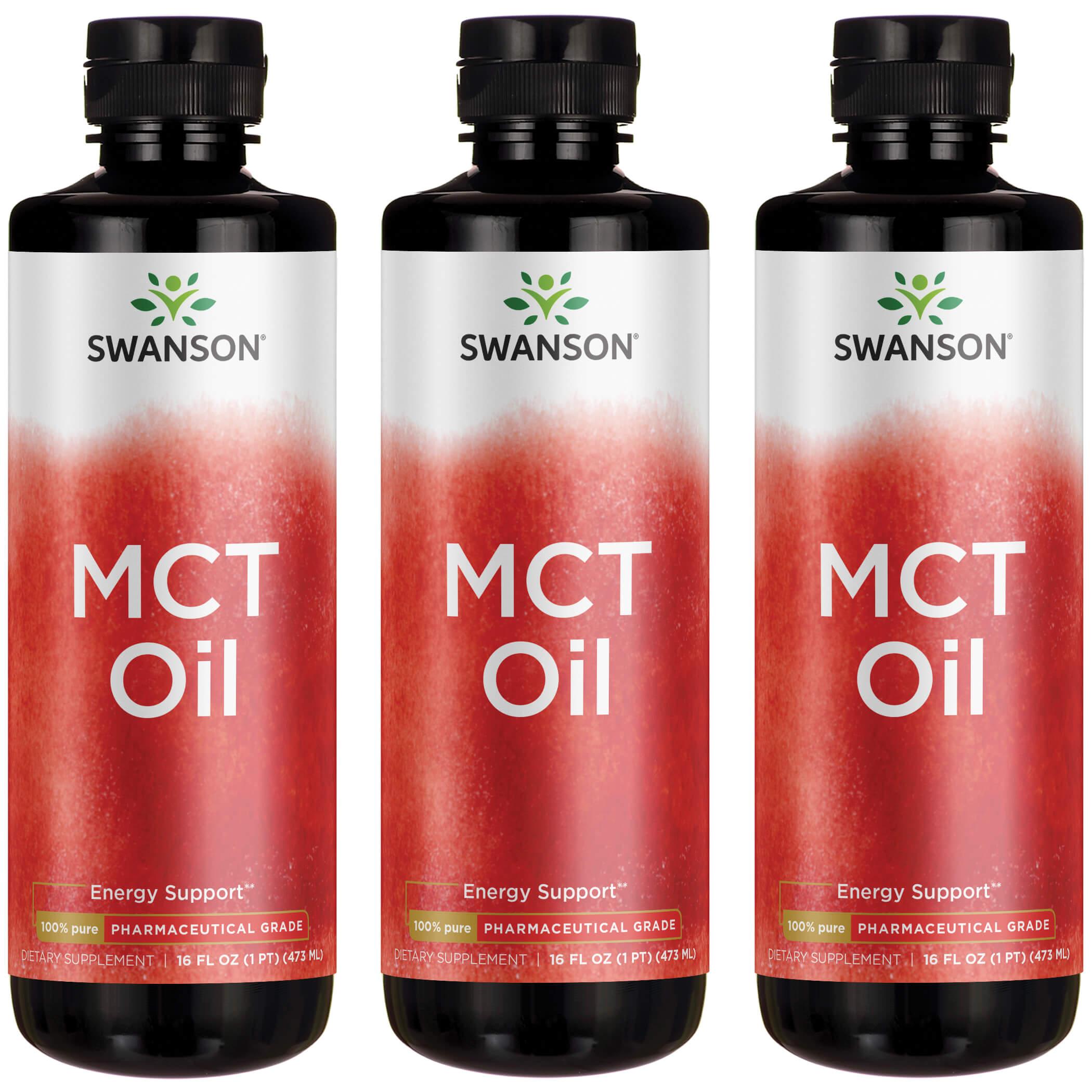 Swanson Ultra Mct Oil - 100% Pure Pharmaceutical Grade 3 Pack Supplement Vitamin 16 fl oz Liquid