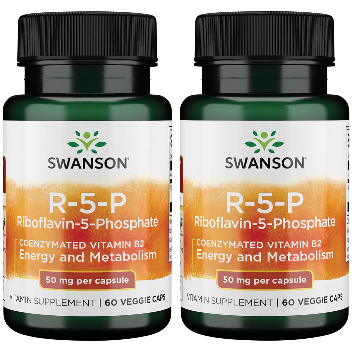 Swanson Ultra R-5-P Riboflavin-5-Phosphate 2 Pack Vitamin 50 mg 60 Veg Caps