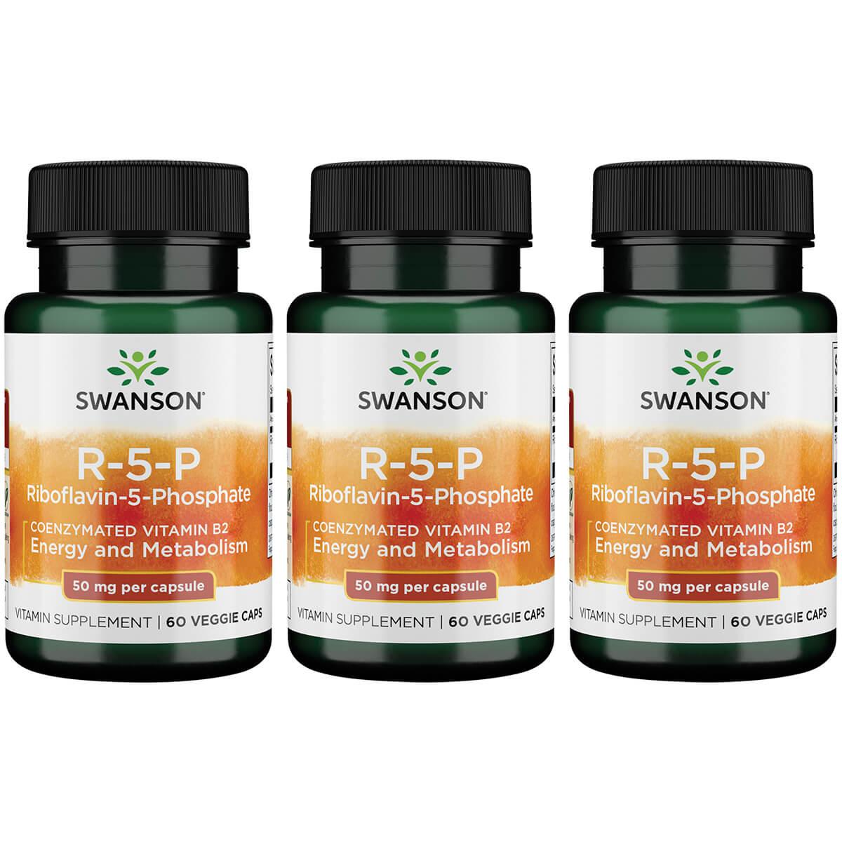 Swanson Ultra R-5-P Riboflavin-5-Phosphate 3 Pack Vitamin 50 mg 60 Veg Caps