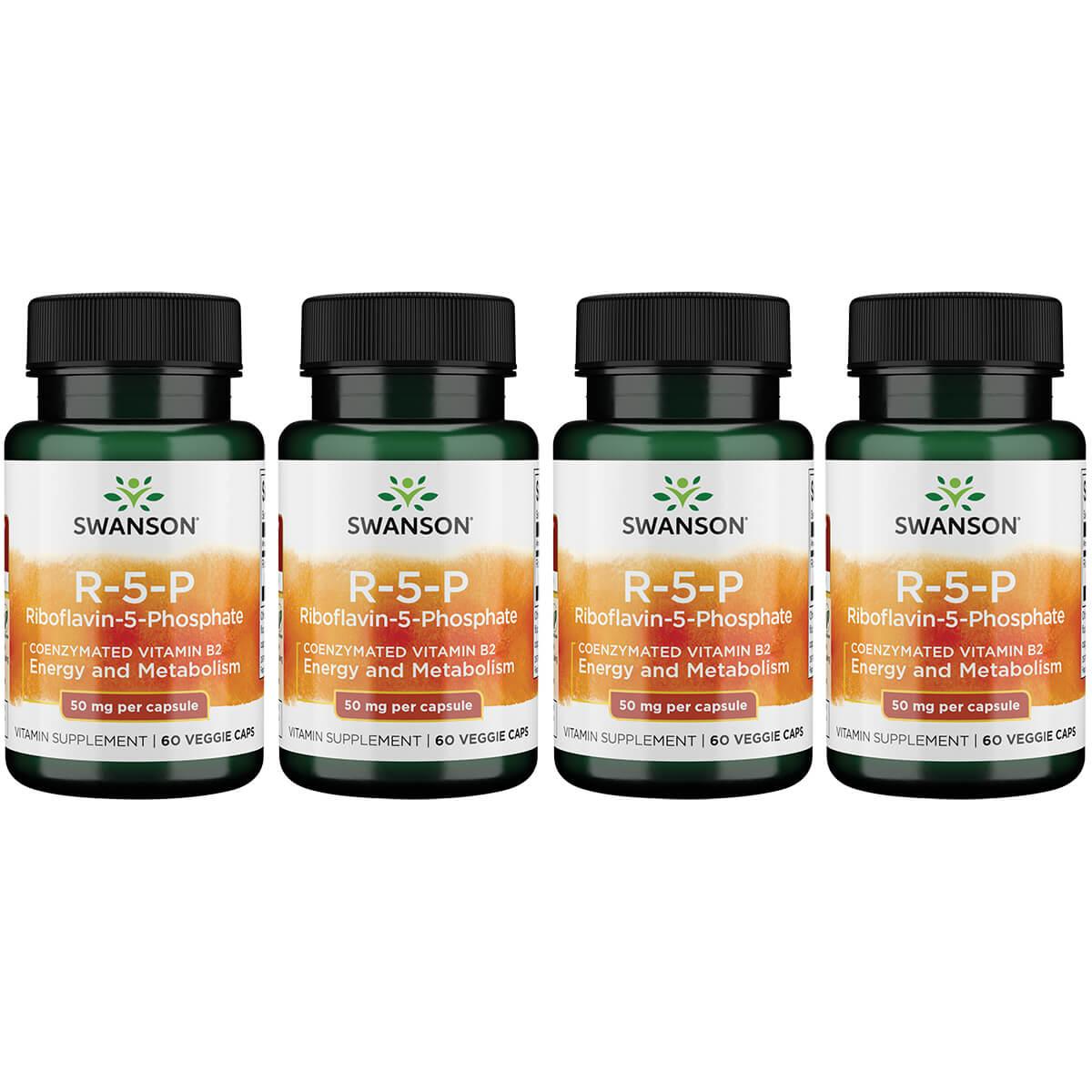 Swanson Ultra R-5-P Riboflavin-5-Phosphate 4 Pack Vitamin 50 mg 60 Veg Caps