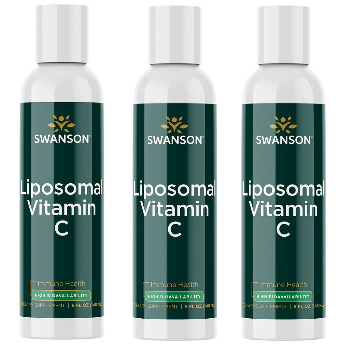 Swanson Ultra Liposomal Vitamin C - High Bioavailability 3 Pack 5 fl oz Liquid