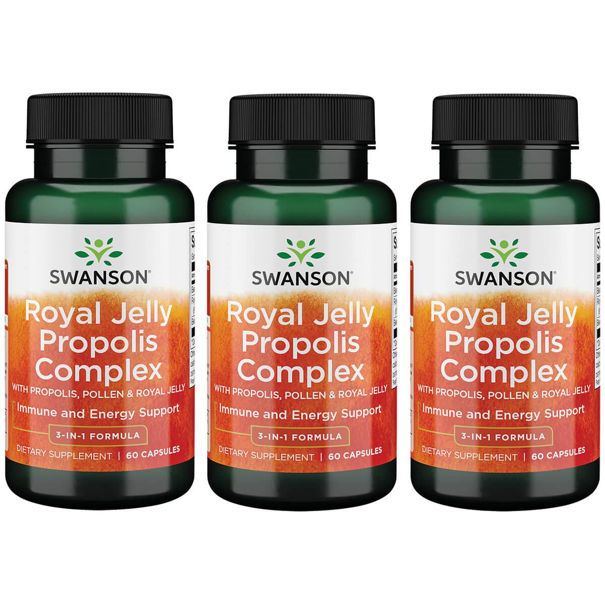 Swanson Ultra Royal Jelly Propolis Complex 3 Pack Supplement Vitamin 60 Caps