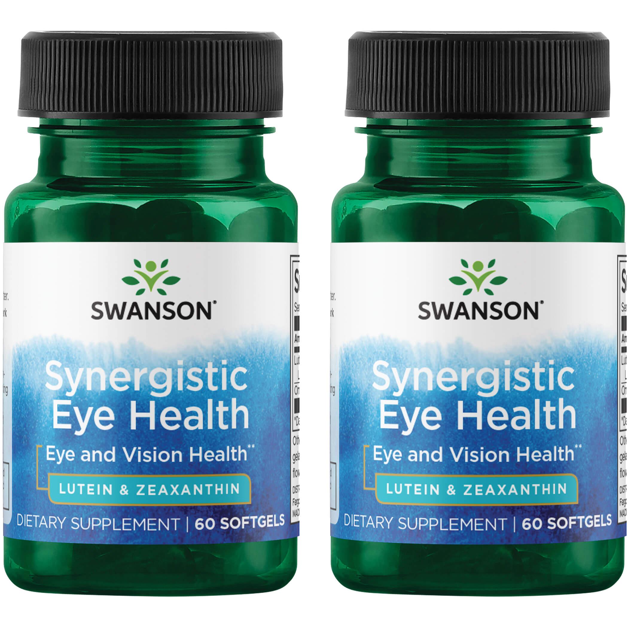 Swanson Ultra Synergistic Eye Health - Lutein & Zeaxanthin 2 Pack Vitamin 60 Soft Gels