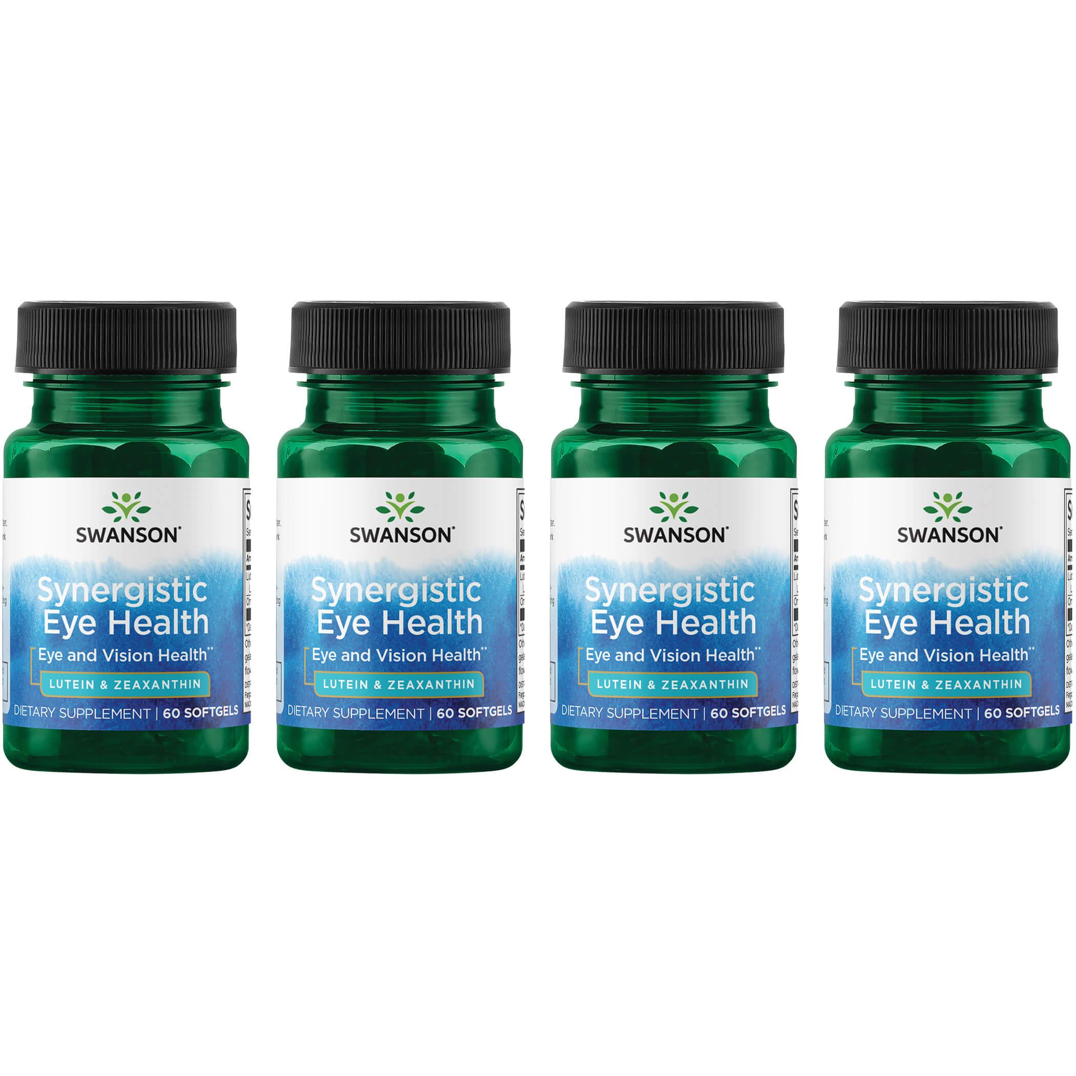 Swanson Ultra Synergistic Eye Health - Lutein & Zeaxanthin 4 Pack Vitamin 60 Soft Gels