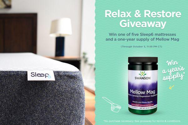 test-Sweet Dreams Are Made Of This Swanson Health  &  Sleep6 Announce Relax  &  Restore Giveaway