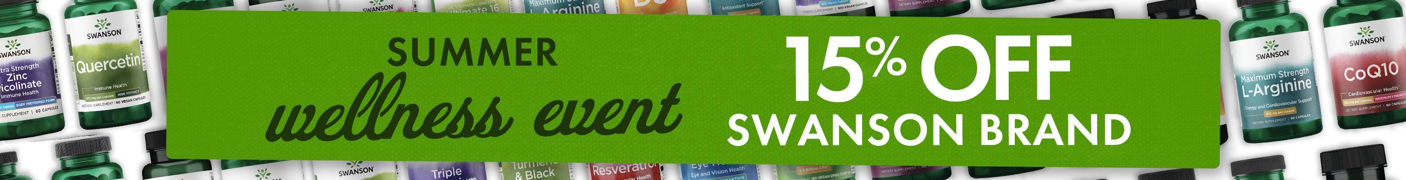 Summer Wellness Event 15% off Swanson Brand