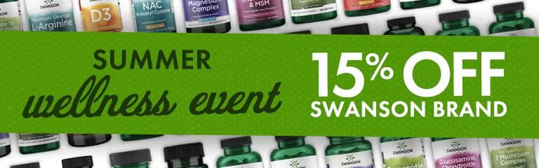 Summer Wellness Event 15% off Swanson Brand