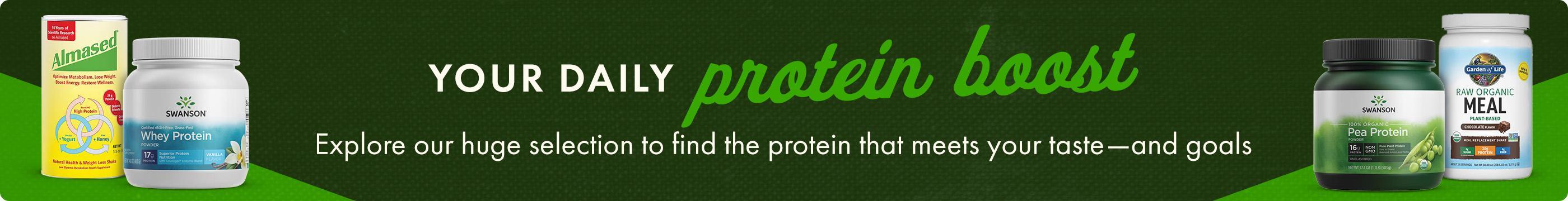 Your Daily Protein Boost - Explore our huge selection to find the protein that meets your taste and goals