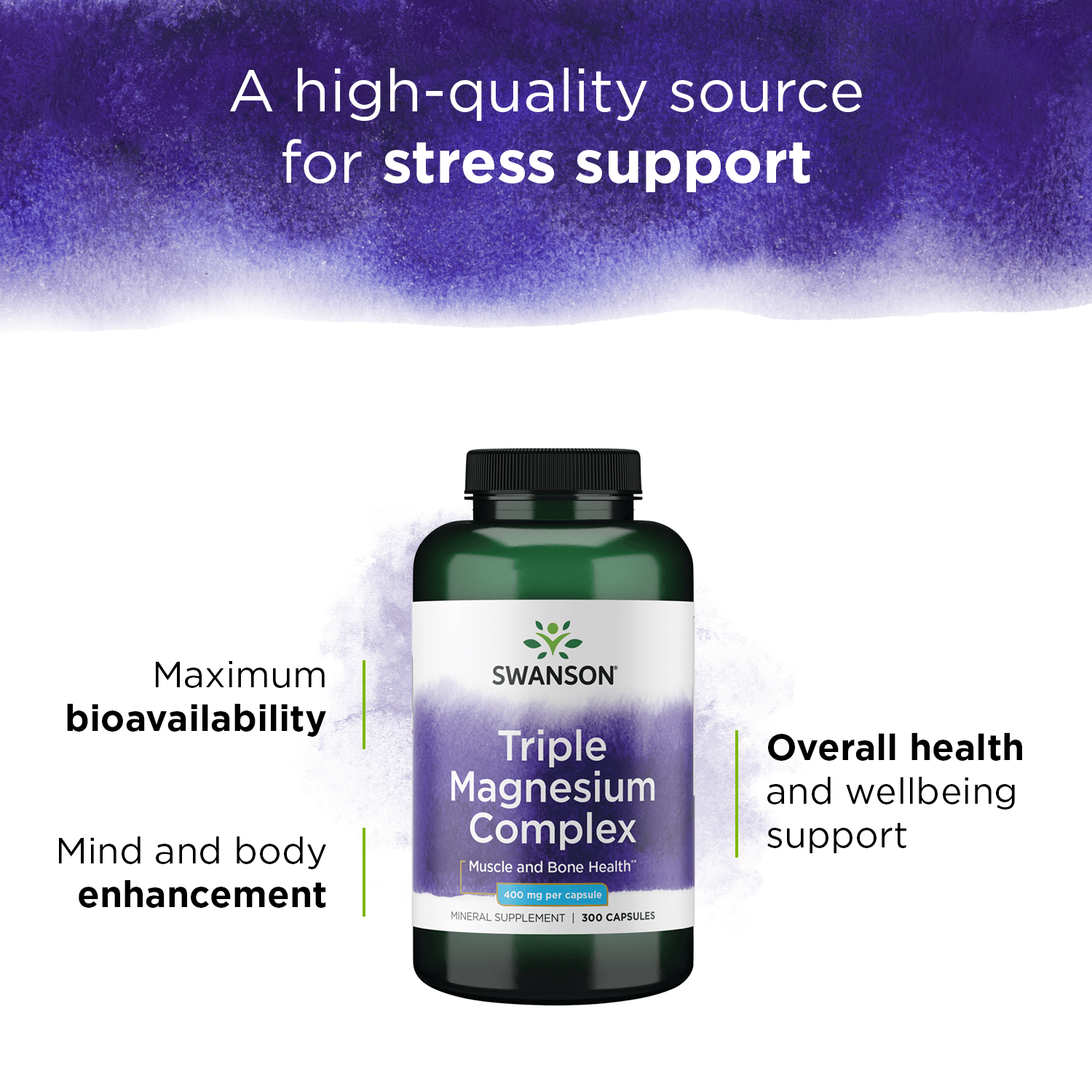 Swanson Triple Magnesium Complex Capsules, 400 mg, 300 Ct eBay