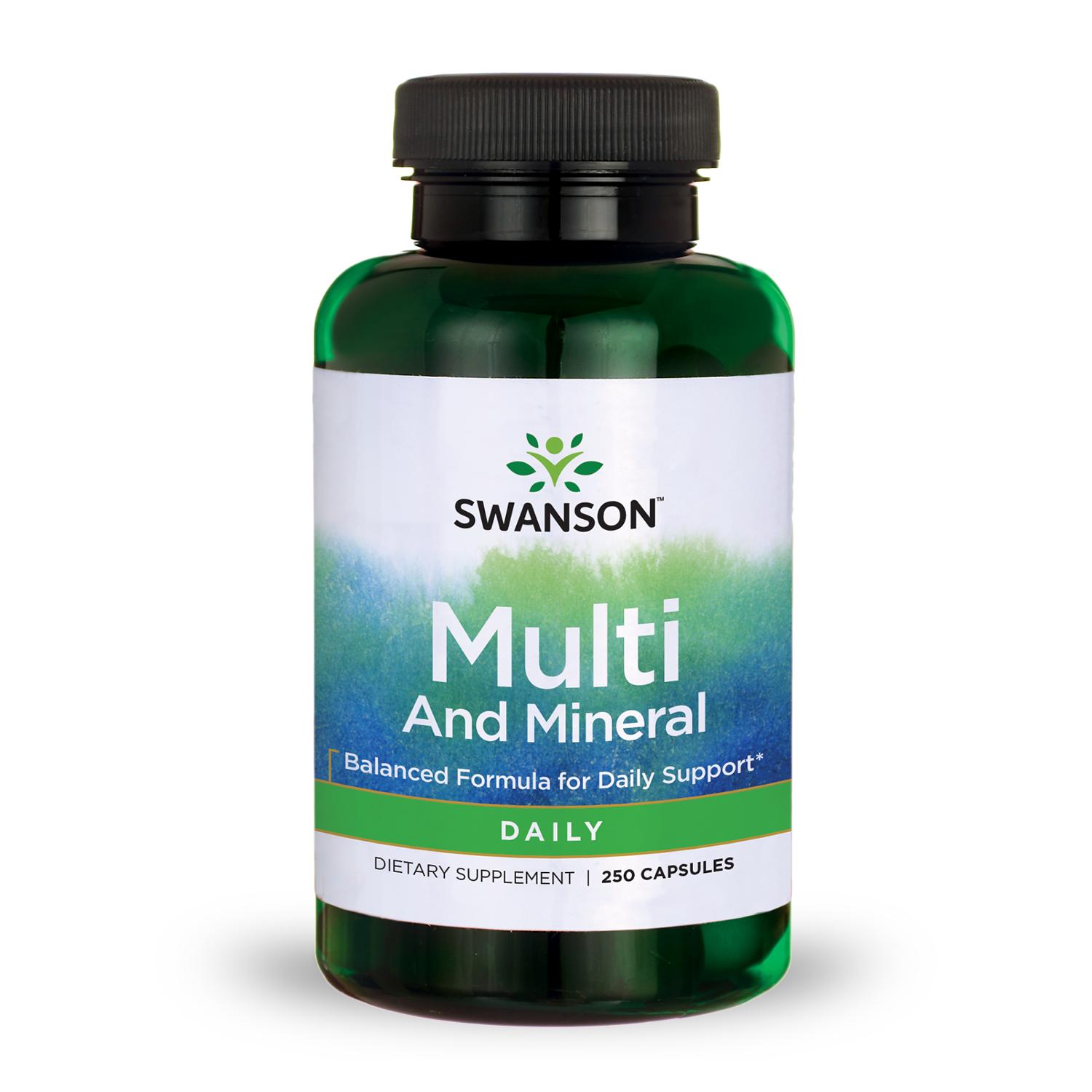 Swanson Daily Multivitamin and Mineral Capsules, 250 Ct 87614012575 eBay