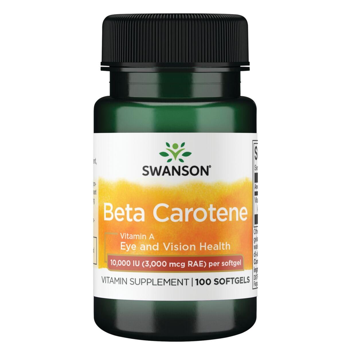 Swanson Premium Beta-Carotene Vitamin | 10000 Iu | 100 Soft Gels | Vitamin A
