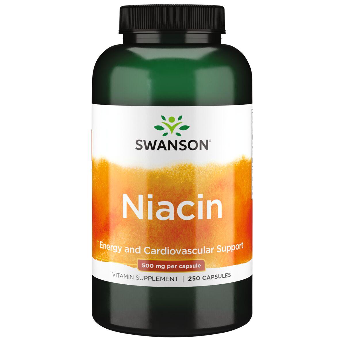 Swanson Premium Niacin Vitamin | 500 mg | 250 Caps