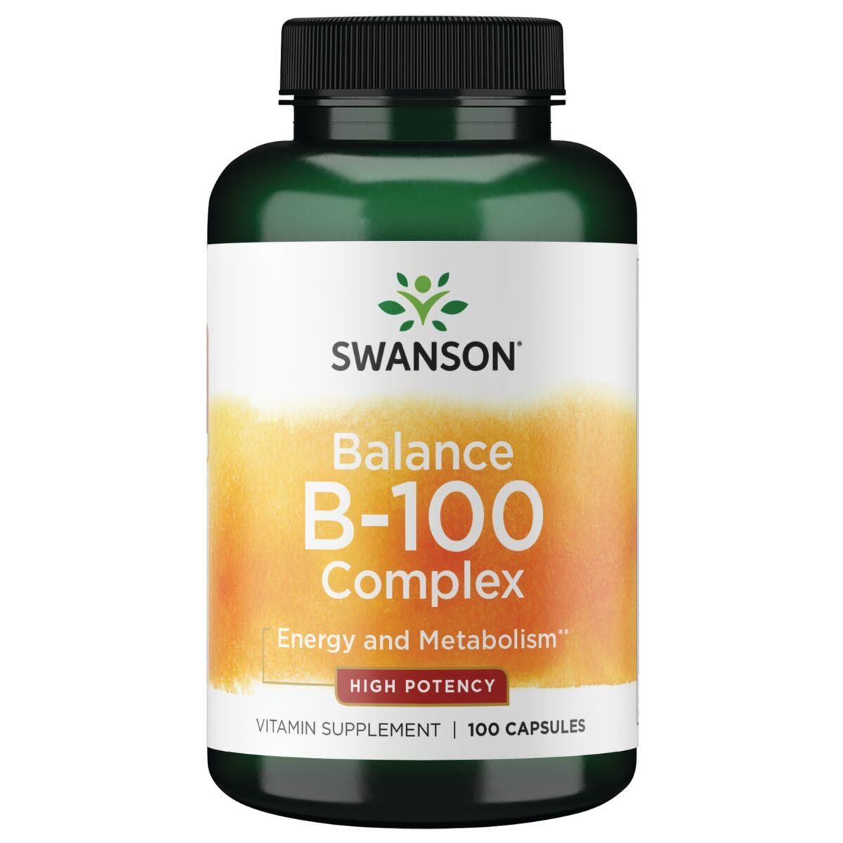Swanson Premium Balance B-100 Complex - High Potency Vitamin 100 Caps Vitamin C