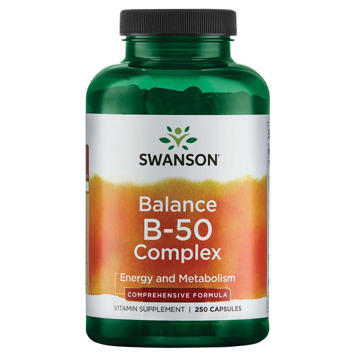 Swanson Premium Balance B-50 Complex Vitamin | 250 Caps | Vitamin C