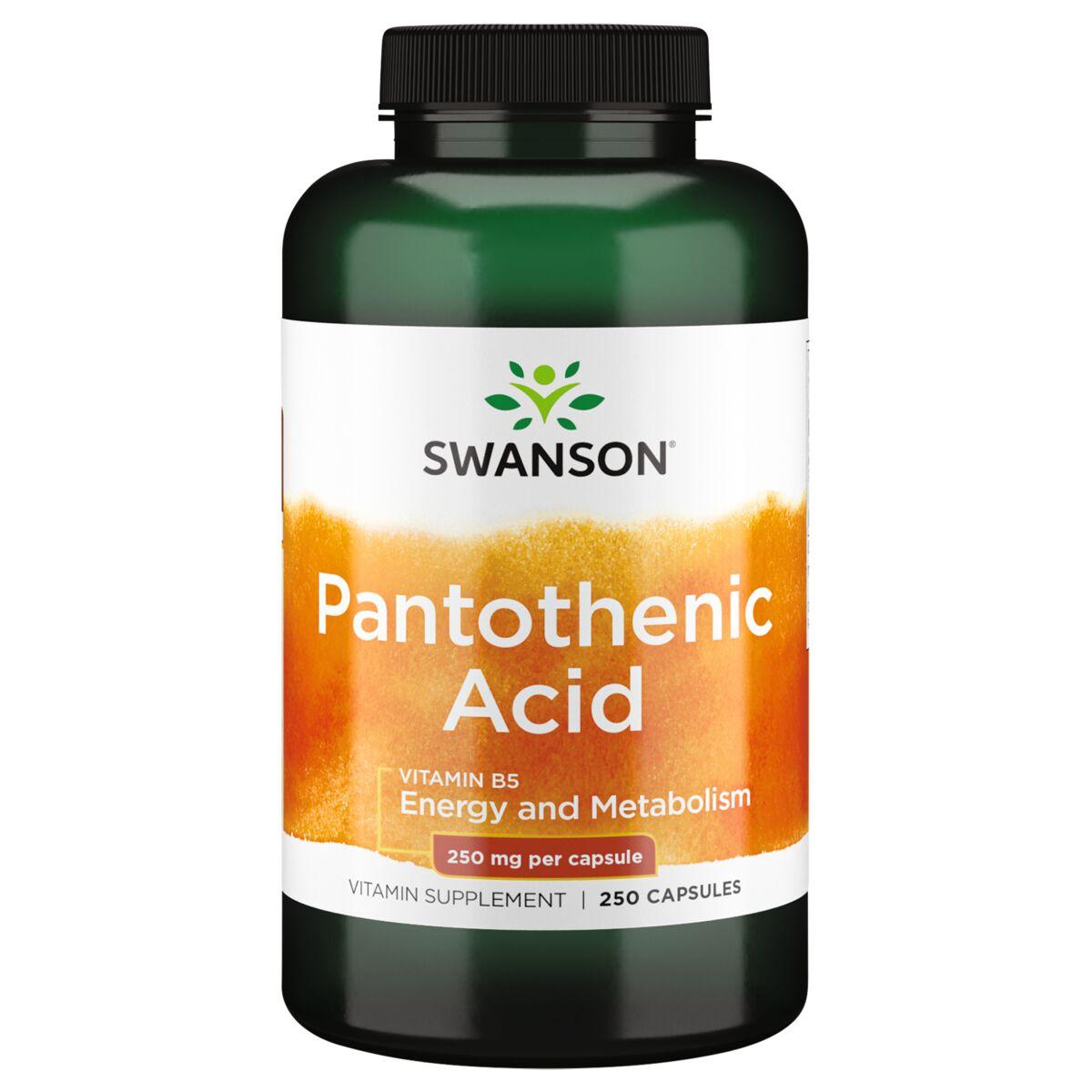 Swanson Premium Pantothenic Acid Vitamin | 250 mg | 250 Caps