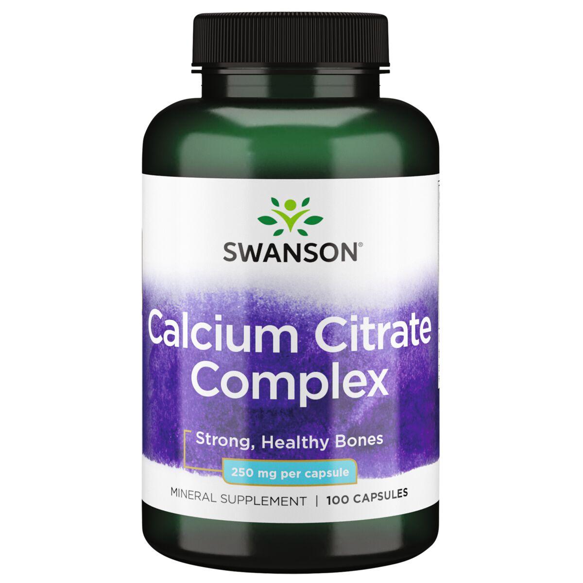 Swanson Premium Calcium Citrate Complex Vitamin | 250 mg | 100 Caps