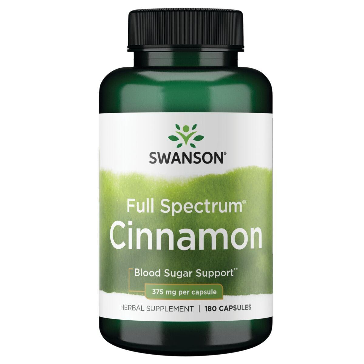Swanson Premium Full Spectrum Cinnamon Vitamin | 375 mg | 180 Caps
